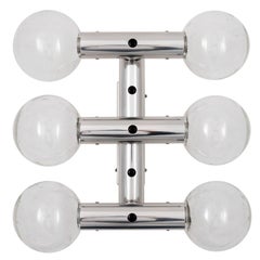Tre grandi lampade Kalmar Sconces Flush Mount 'RS 6 WA' Vetro Alluminio 1970