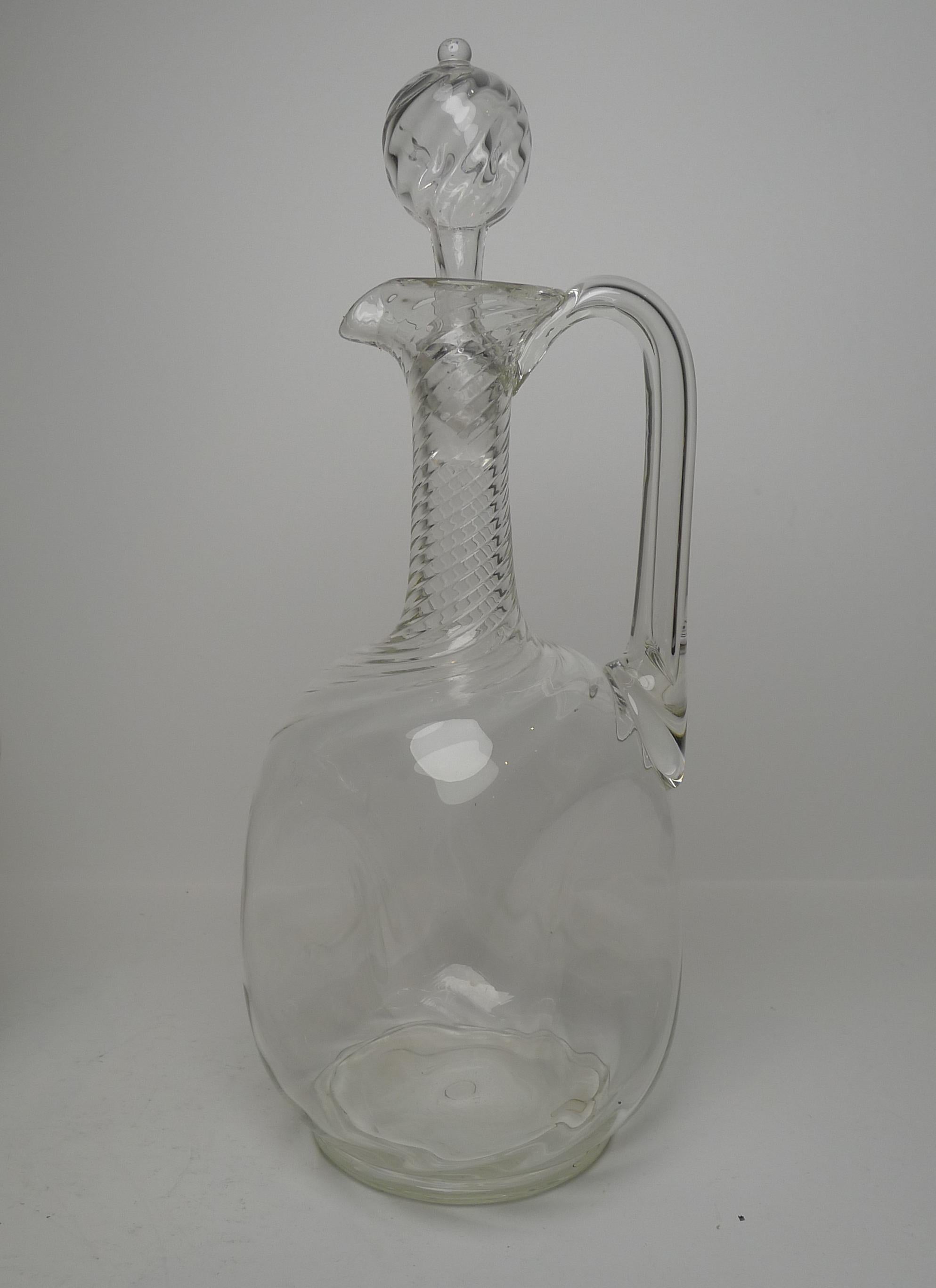Mid-20th Century Set Three Venetian Glass Decanters / Claret Jug, circa 1950