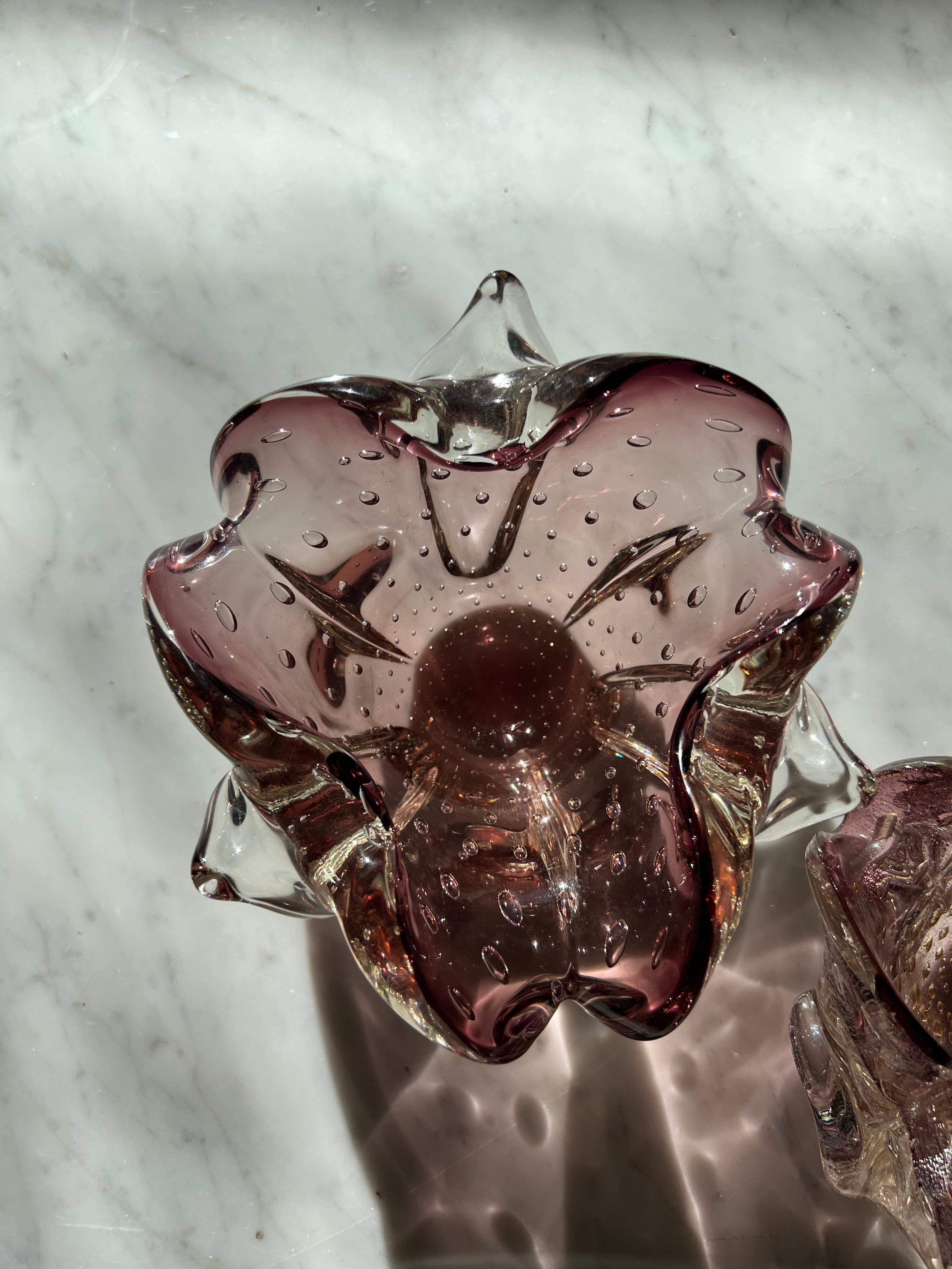 20ième siècle Ensemble de bols en verre de Murano translucide, Italie, années 1950 en vente