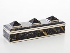 Ensemble de boîtes Tronador carrées et rectangulaires en pierre d'onyx noir