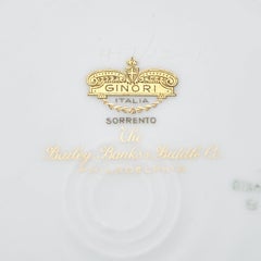 Set Twelve (12) Ginori Greco-Roman Neoclassical Gilt Dinner Cabinet Plates