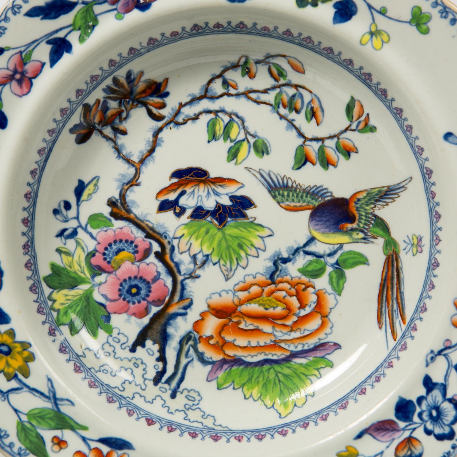 bird pattern dinnerware