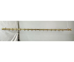 Set Two Custom Hollywood Regency Curtain Rods by Joseph Biuno, Handmade, 23kt