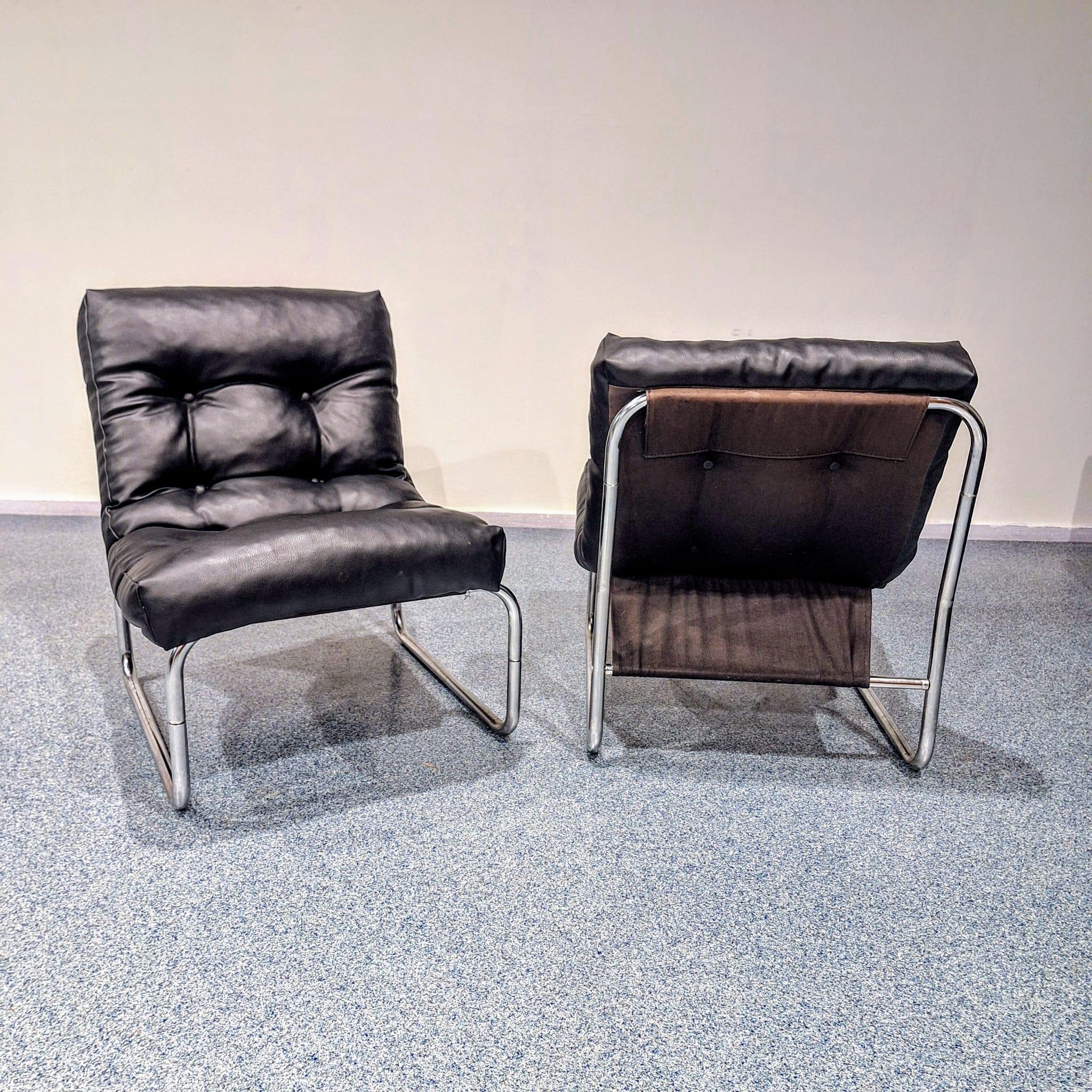 Materiale sintetico Set 2 Fauteuils Vintage di Gillis Lundgren per Ikea, anni '90 in vendita