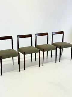 Set van 4 Lübke eetkamerstoelen met palissander hout