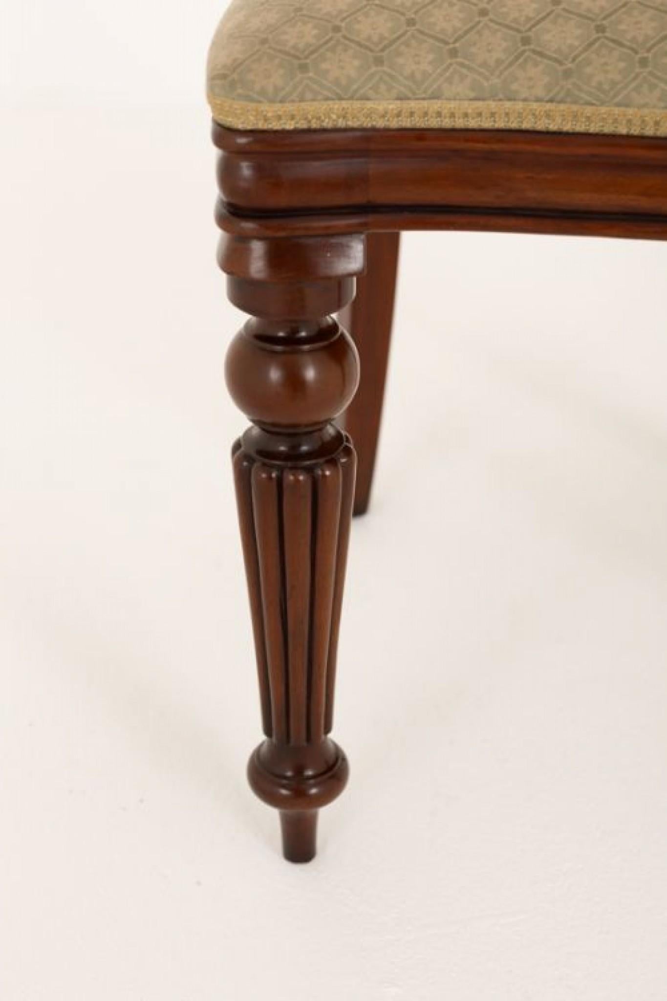 Early 20th Century Set Victorian Balloon Back Dining Chairs 8 Mahogany