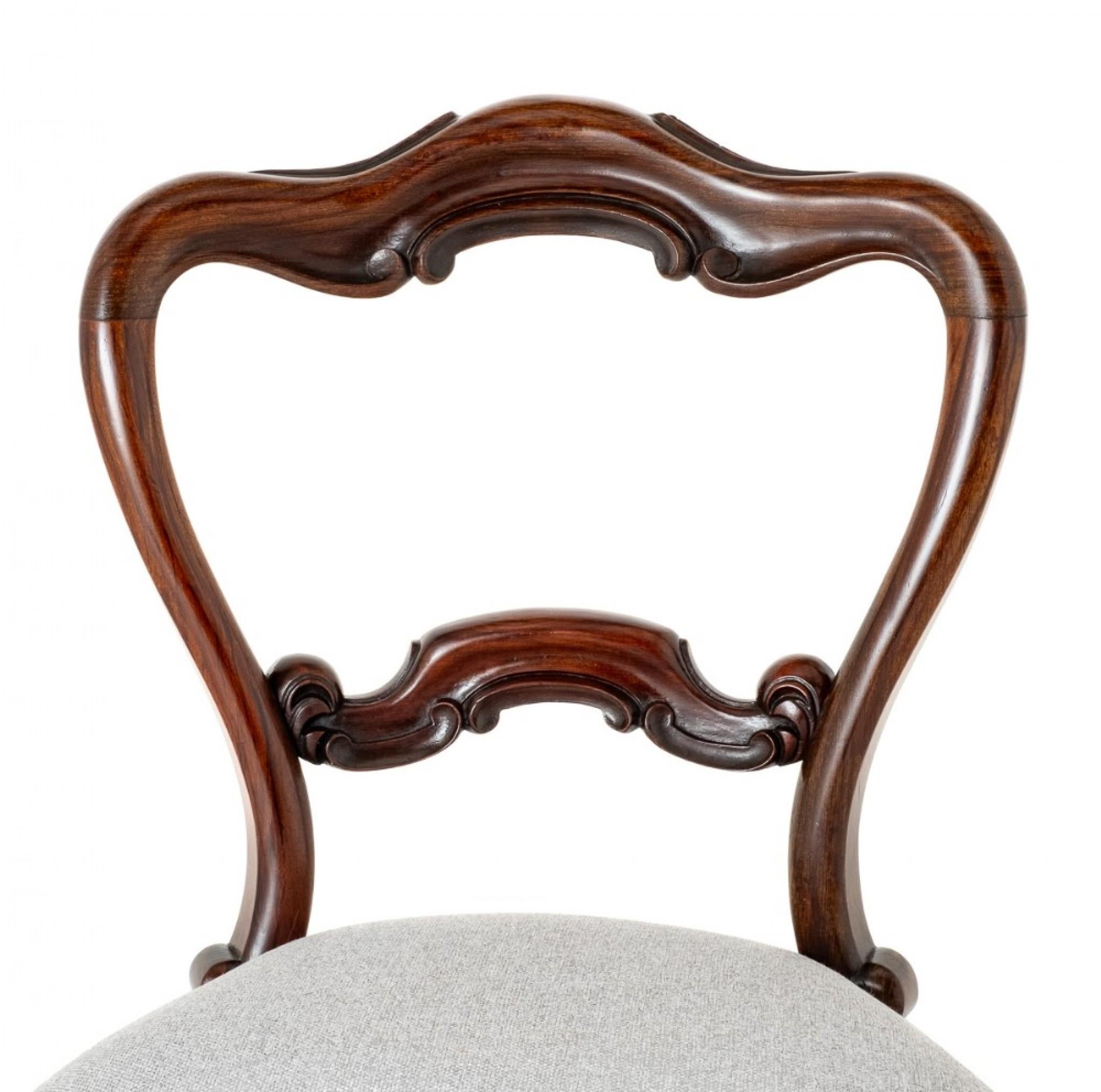 Set viktorianische Esszimmerstühle mit Ballonrückenlehne 1850 (Mittleres 19. Jahrhundert) im Angebot