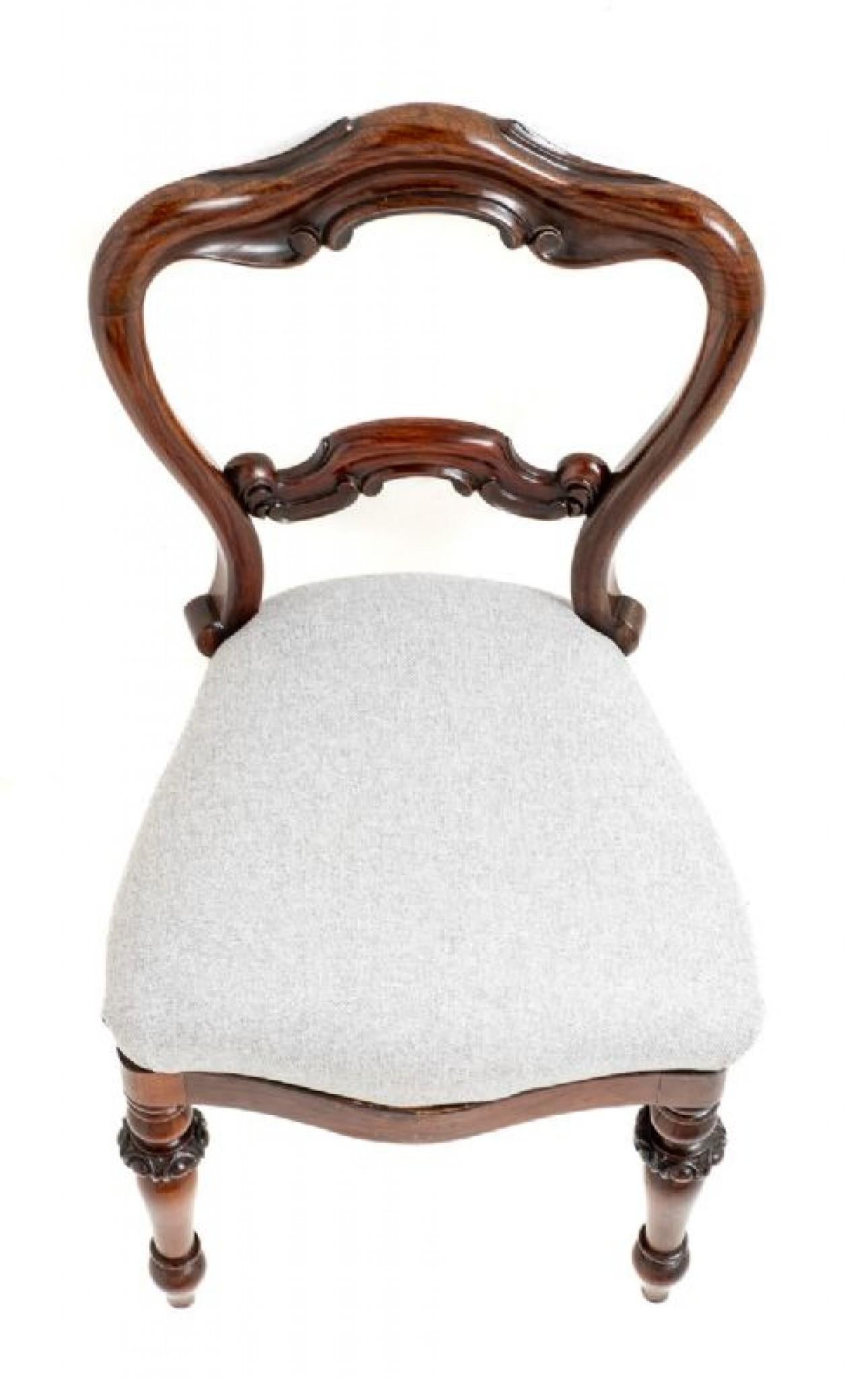 Set viktorianische Esszimmerstühle mit Ballonrückenlehne 1850 (Holz) im Angebot