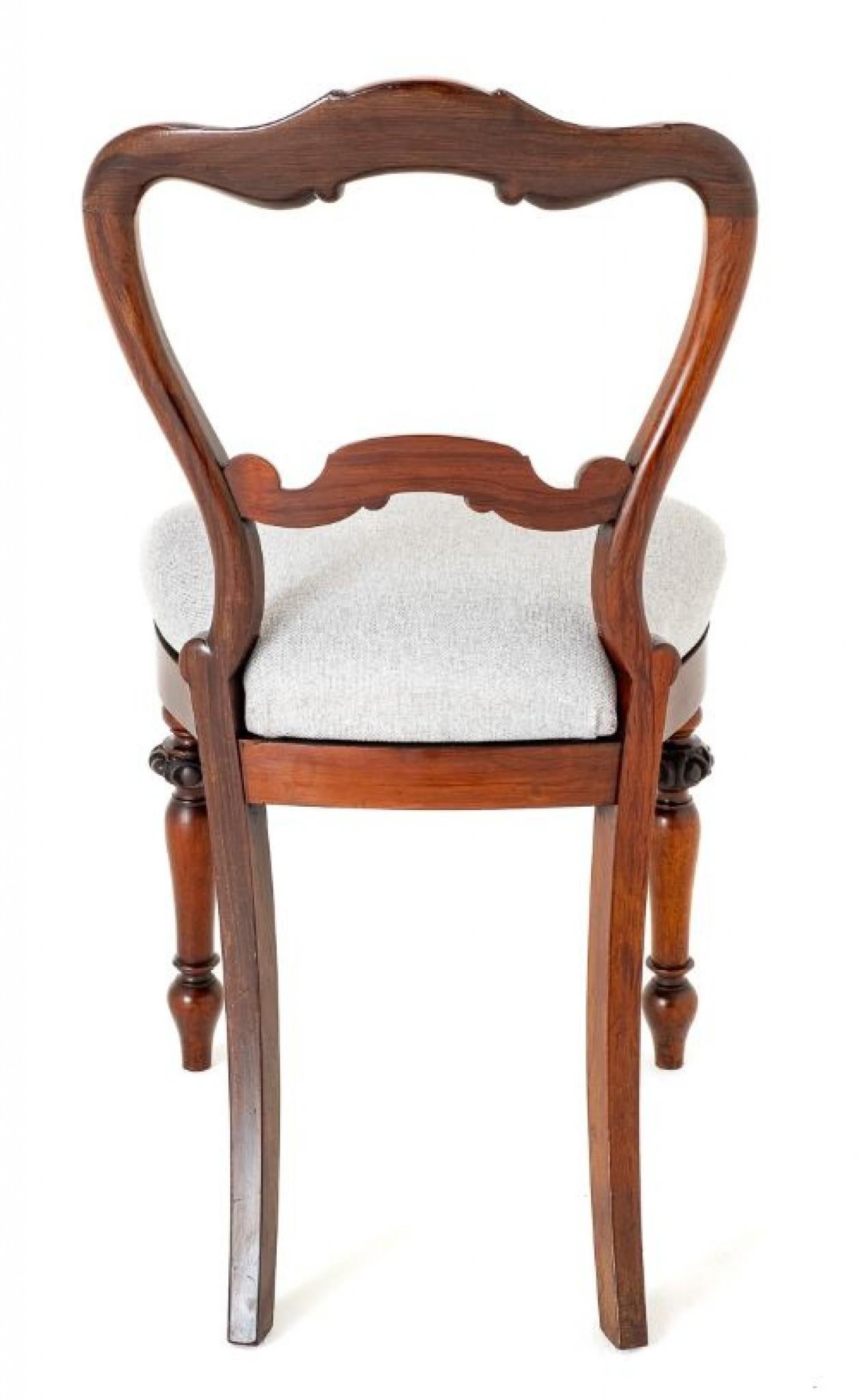 Set viktorianische Esszimmerstühle mit Ballonrückenlehne 1850 im Angebot 1