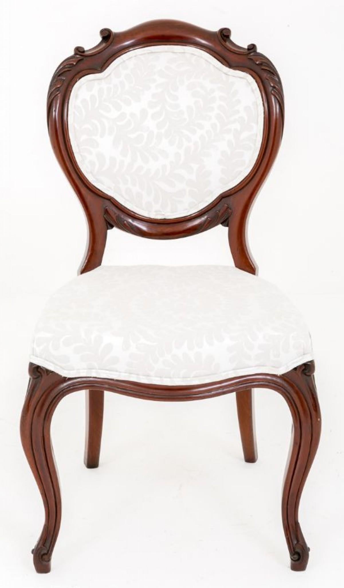 Mid-19th Century Set Victorian Dining Chairs Balloon Back Antiques, 1860