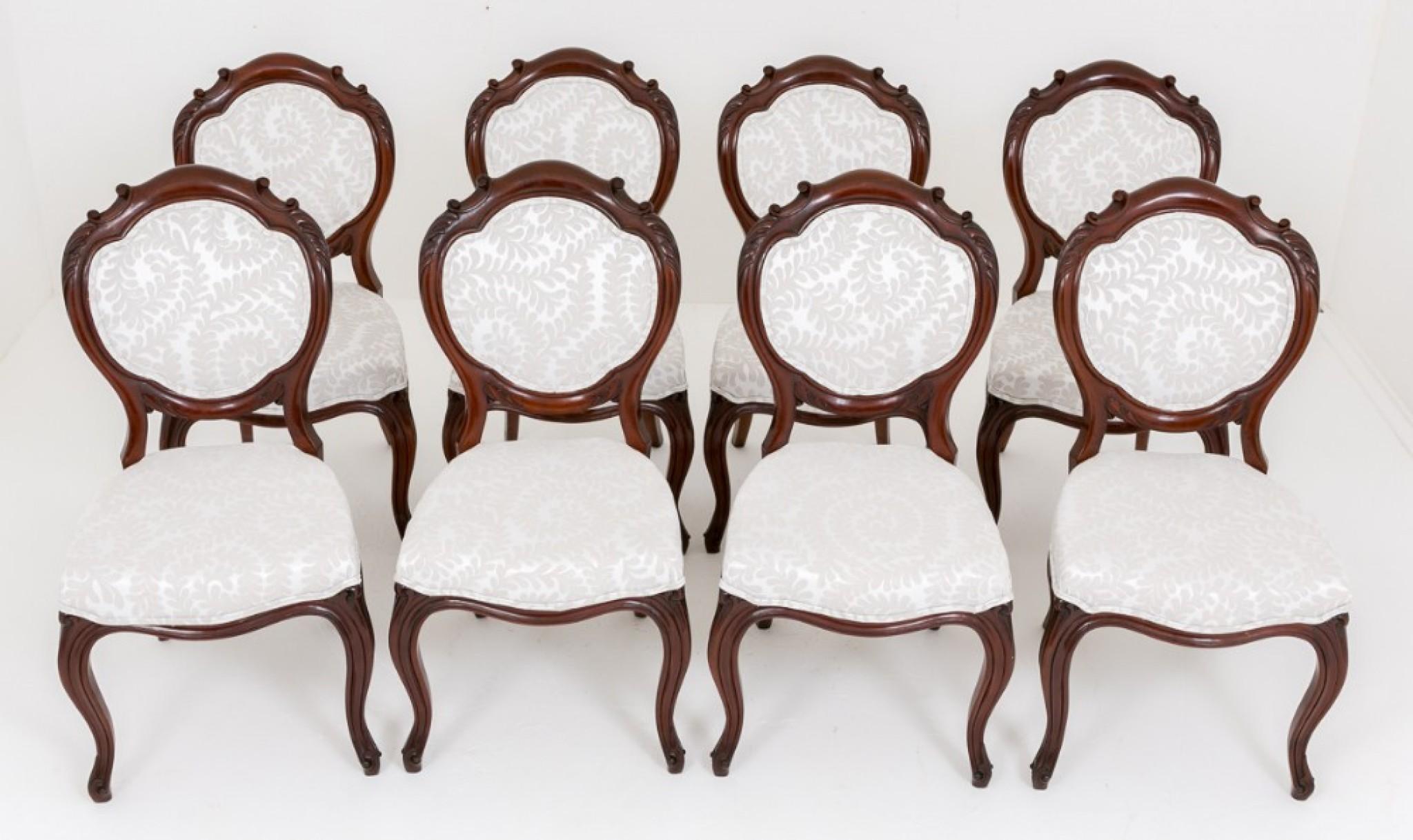 Set Victorian Dining Chairs Balloon Back Antiques, 1860 2