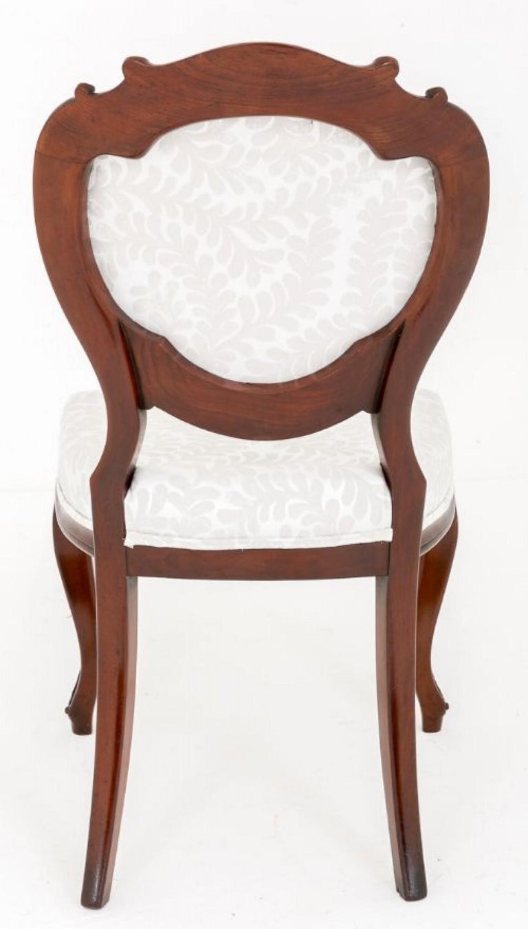 Set Victorian Dining Chairs Balloon Back Antiques, 1860 For Sale at 1stDibs