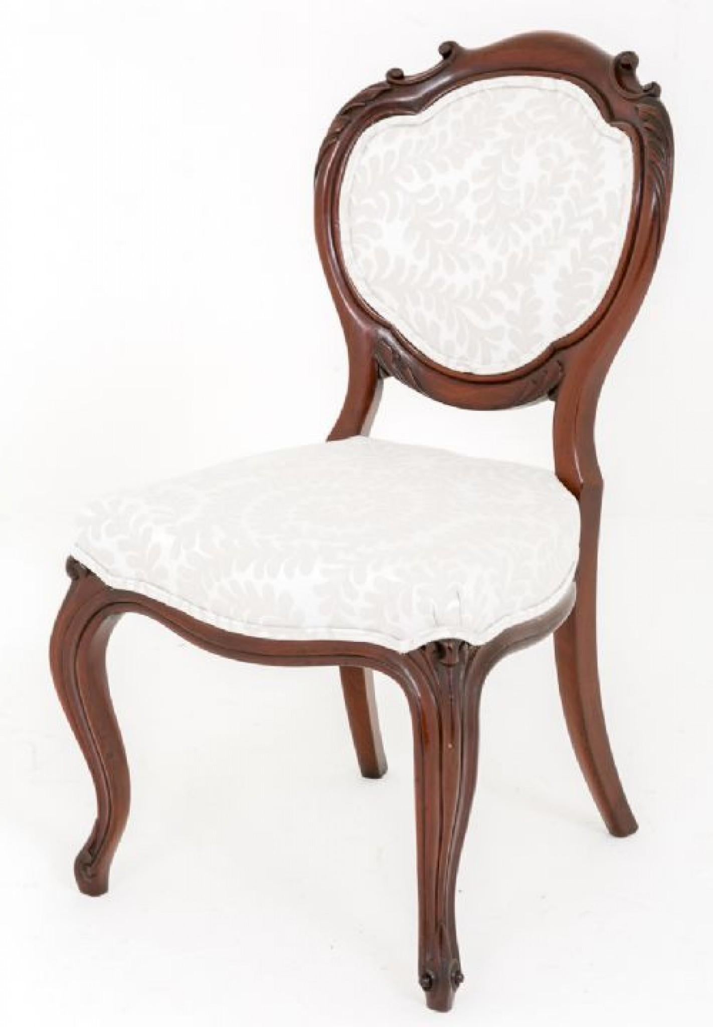 Set Victorian Dining Chairs Balloon Back Antiques, 1860 4