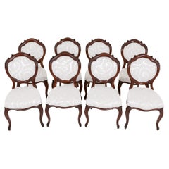 Set Victorian Dining Chairs Balloon Back Antiques, 1860