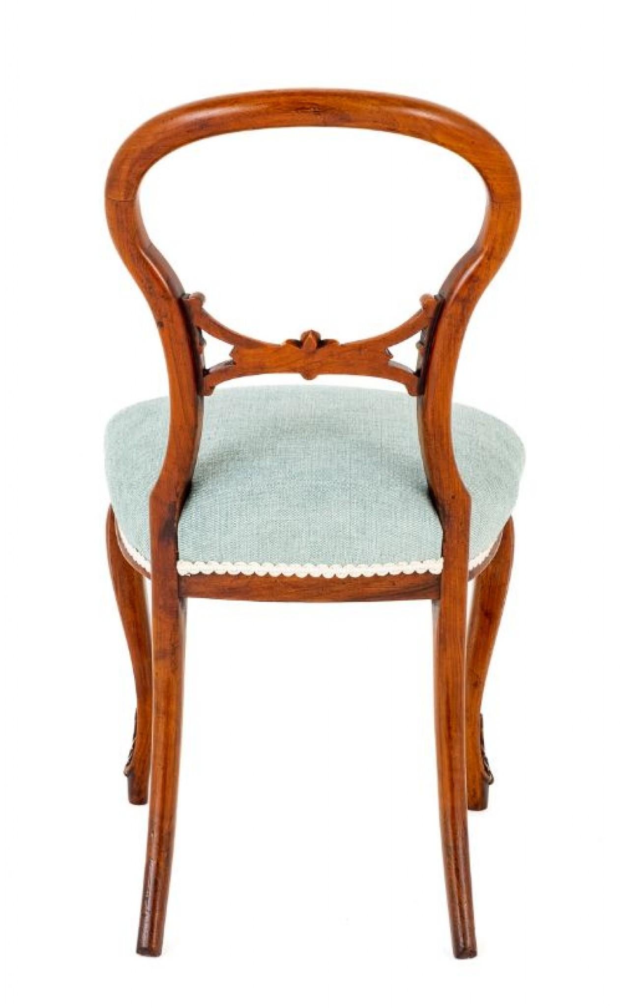 Set Victorian Dining Chairs Balloon Back Mahogany, 1860 For Sale 2