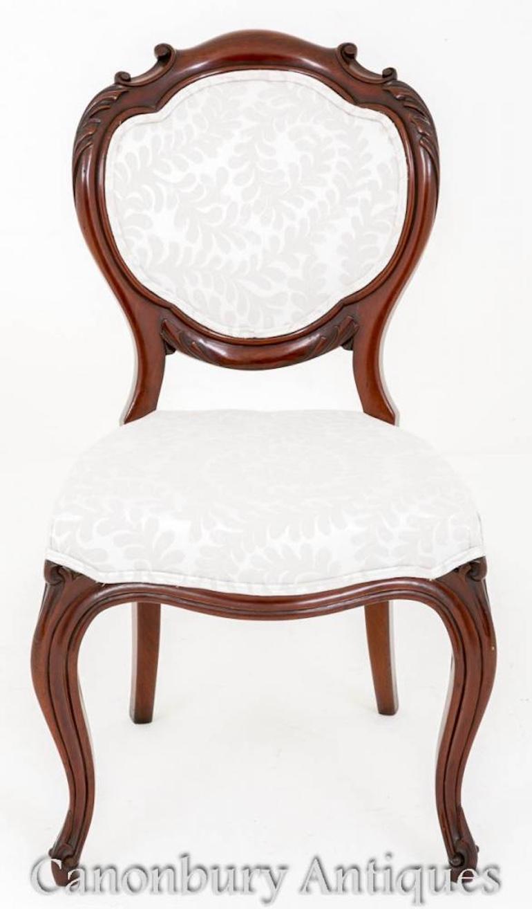 Victorien Ensemble de chaises de salle à manger victoriennes - Acajou 8 chaises 1860 en vente