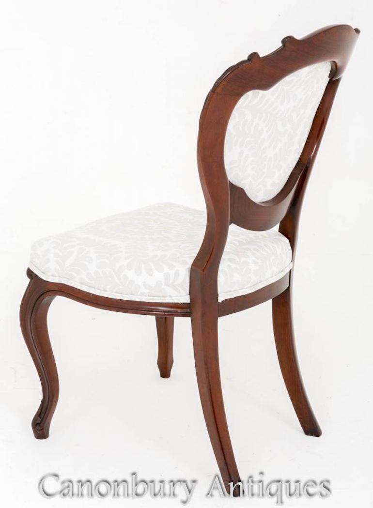 Set Victorian Dining Chairs - Mahogany 8 Chair 1860 For Sale 1