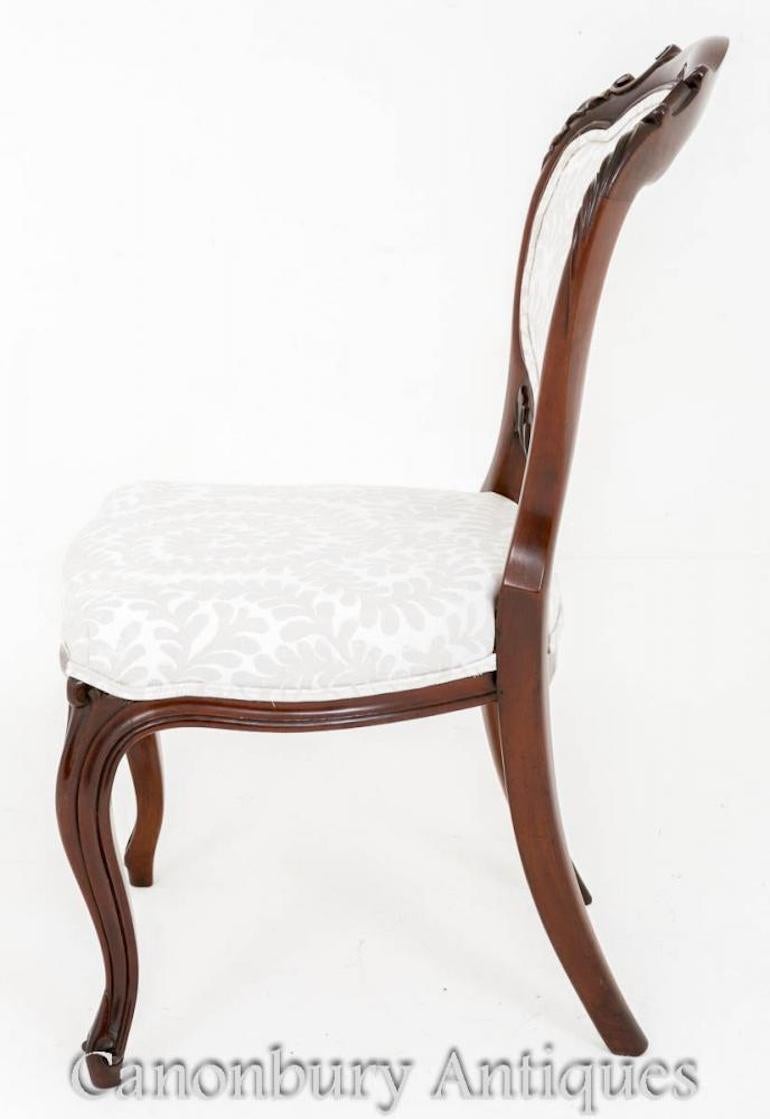 Set Victorian Dining Chairs - Mahogany 8 Chair 1860 For Sale 2