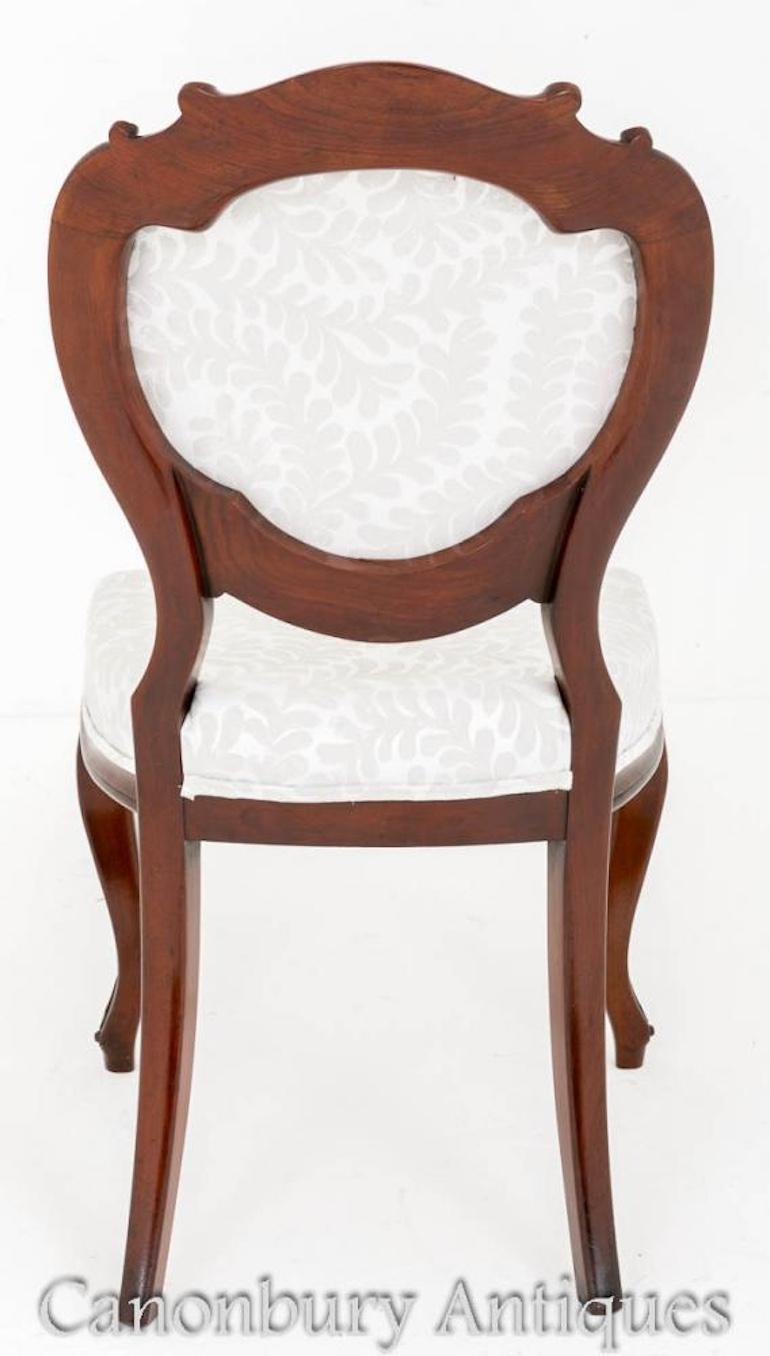 Set Victorian Dining Chairs - Mahogany 8 Chair 1860 For Sale 3