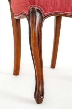 Set Victorian Dining Chairs Walnut Balloon Back