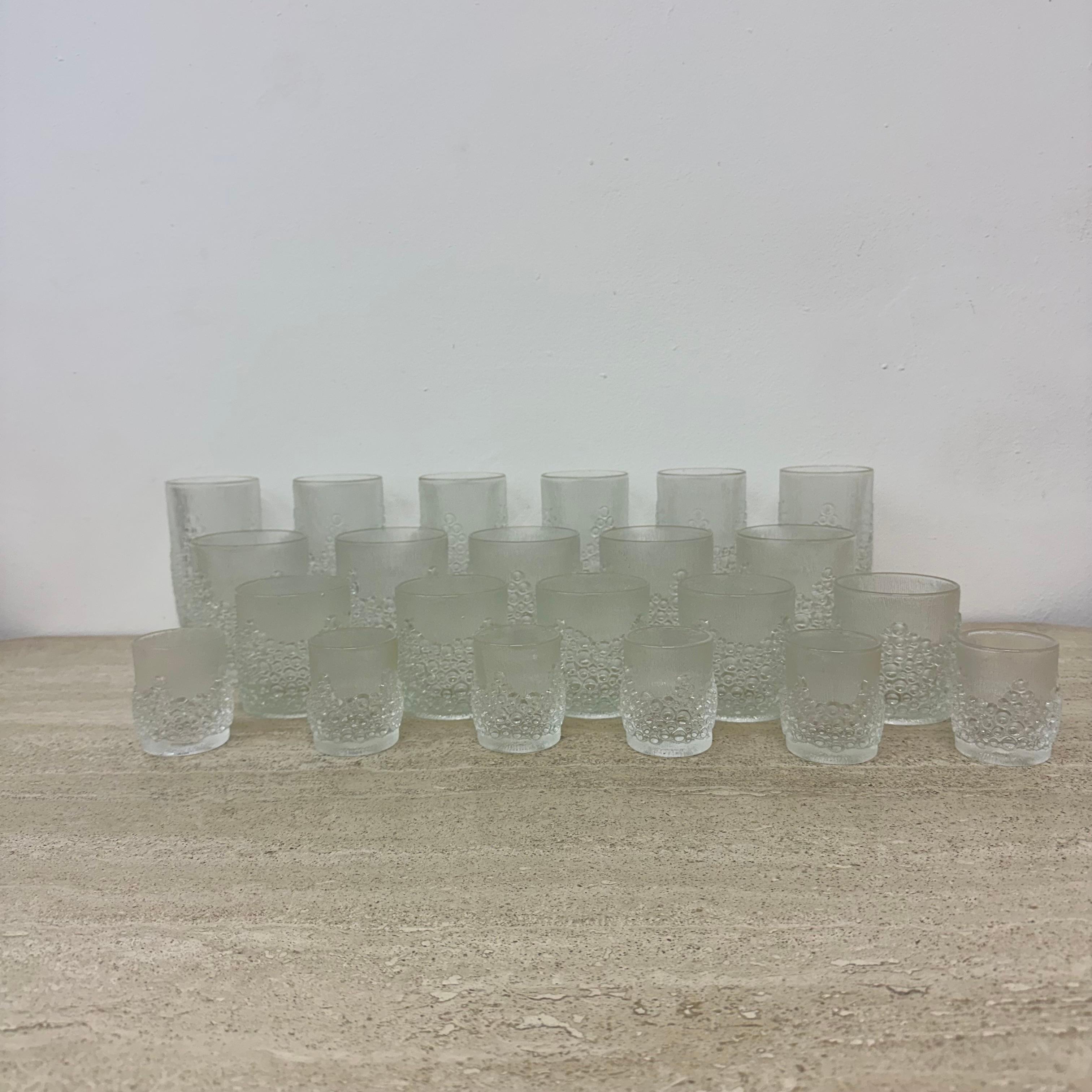 Set copas vintage cristal finlandés , años 70 en venta 3