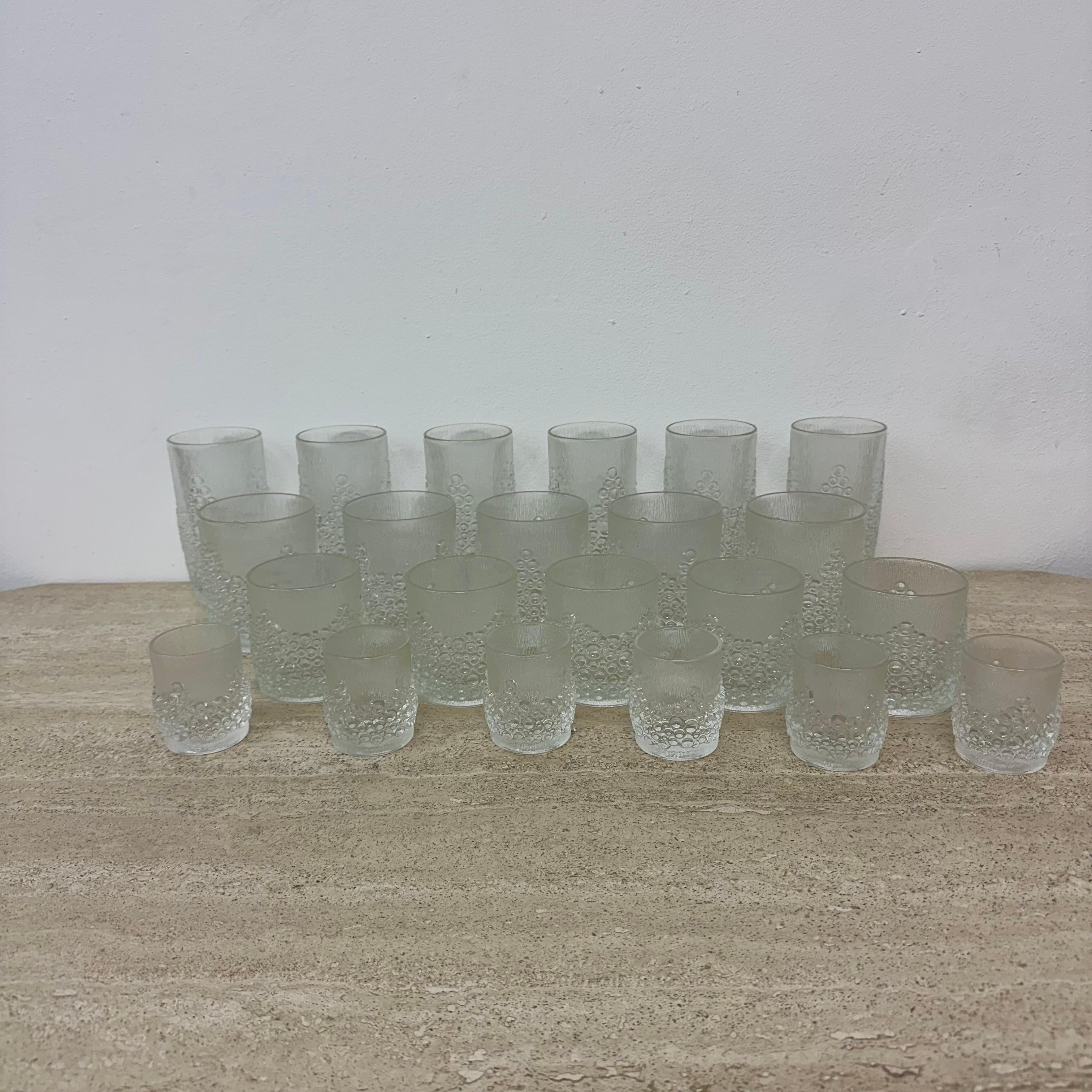 Set copas vintage cristal finlandés , años 70 en venta 4