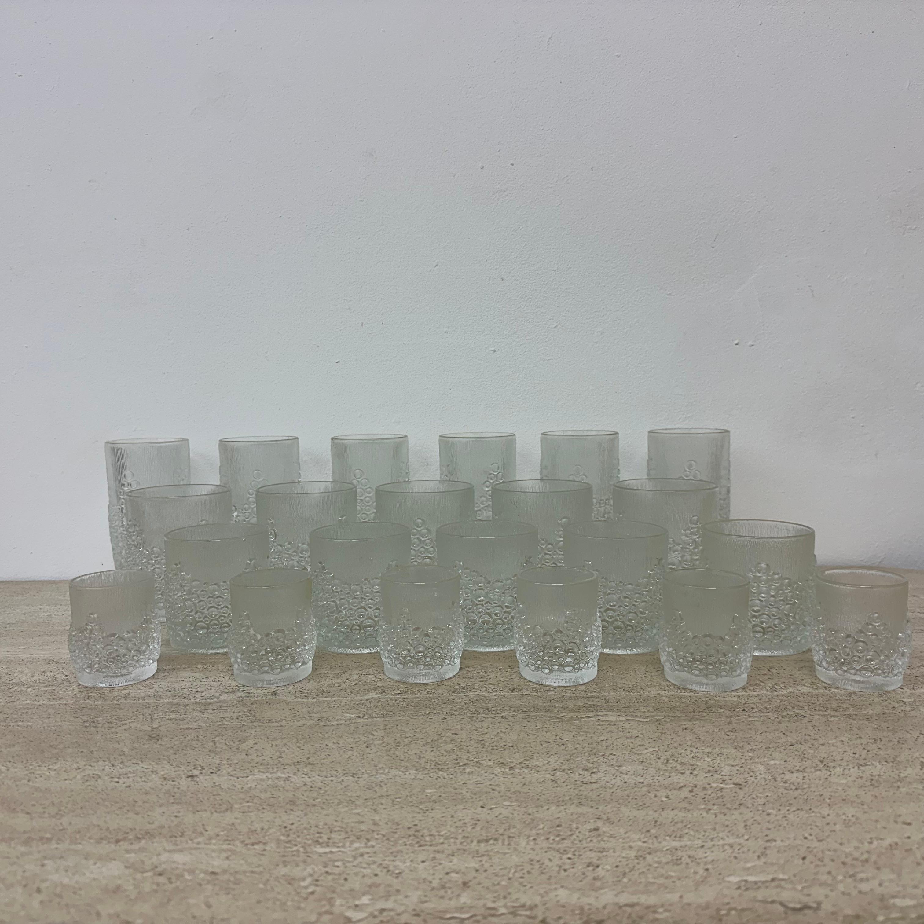 Set copas vintage cristal finlandés , años 70 en venta 5