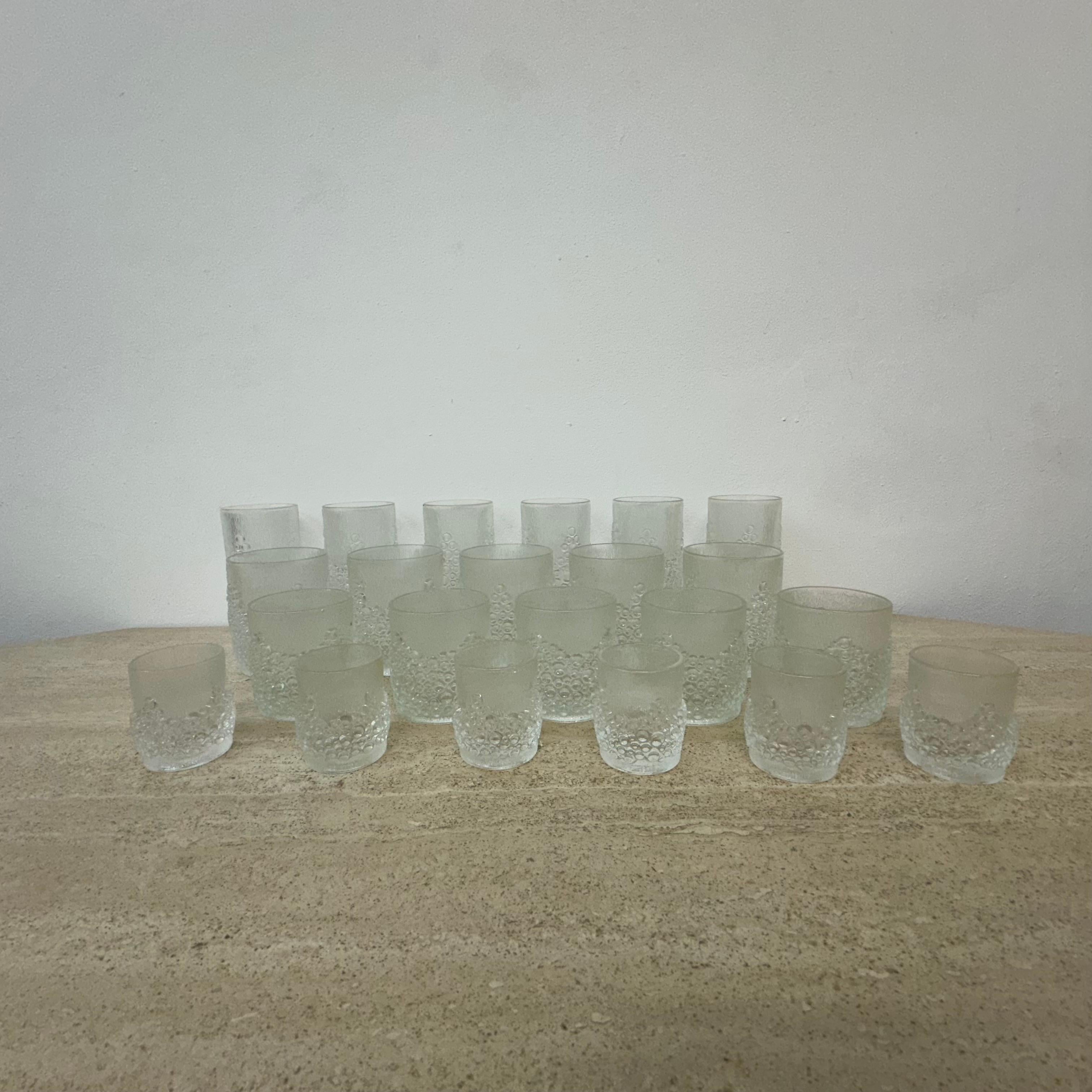 Set copas vintage cristal finlandés , años 70 en venta 6