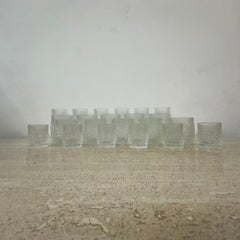 Set vintage drink glasses Finnish glass , 1970s