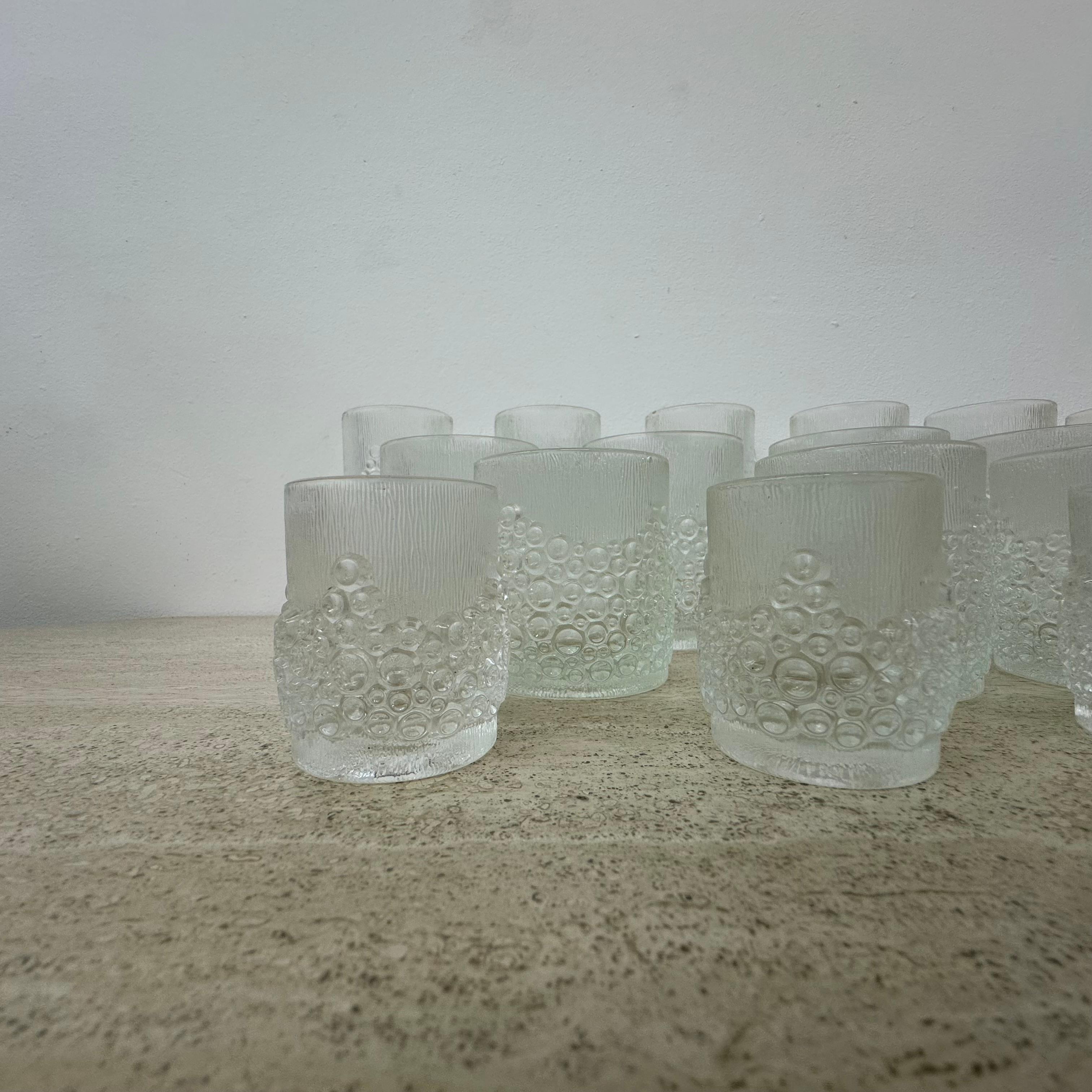 Set copas vintage cristal finlandés , años 70 en Bueno estado para la venta en Delft, NL