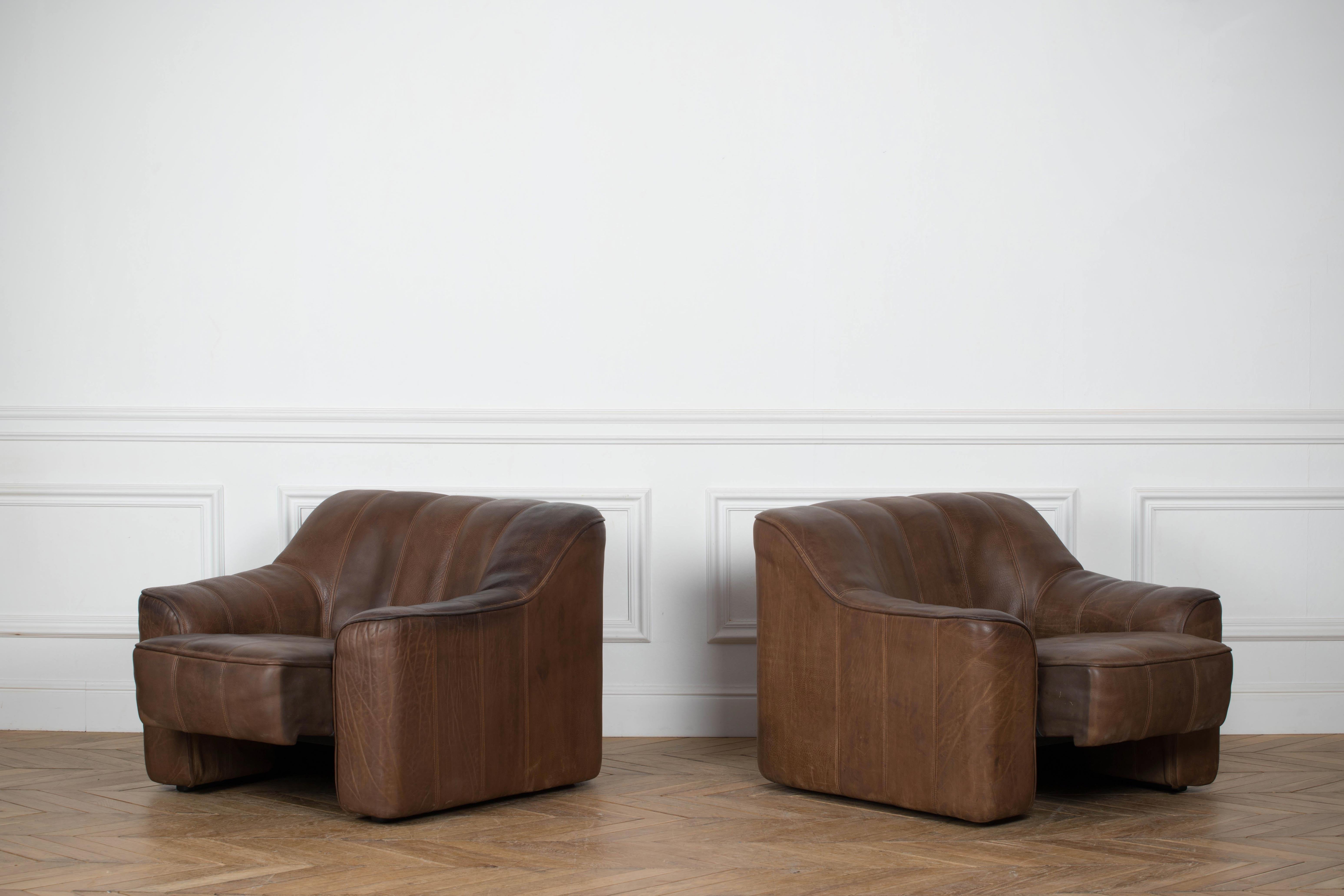 Set Vintage DS44 Lounge Armchairs by De Sede 2