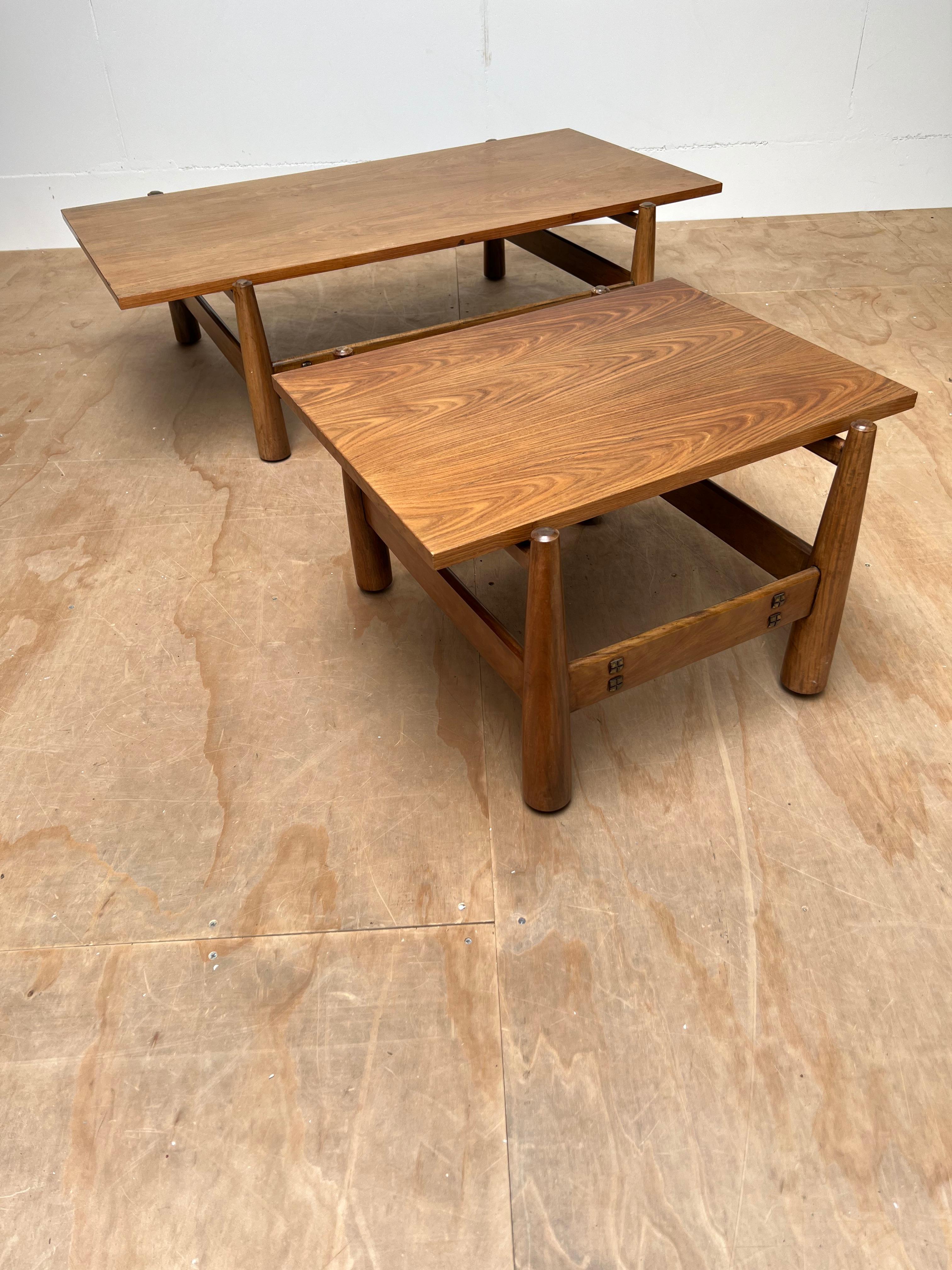 Set Vintage, Midcentury Brazilian Coffee Table & End Table by Móveis Cimo, 1960s For Sale 7
