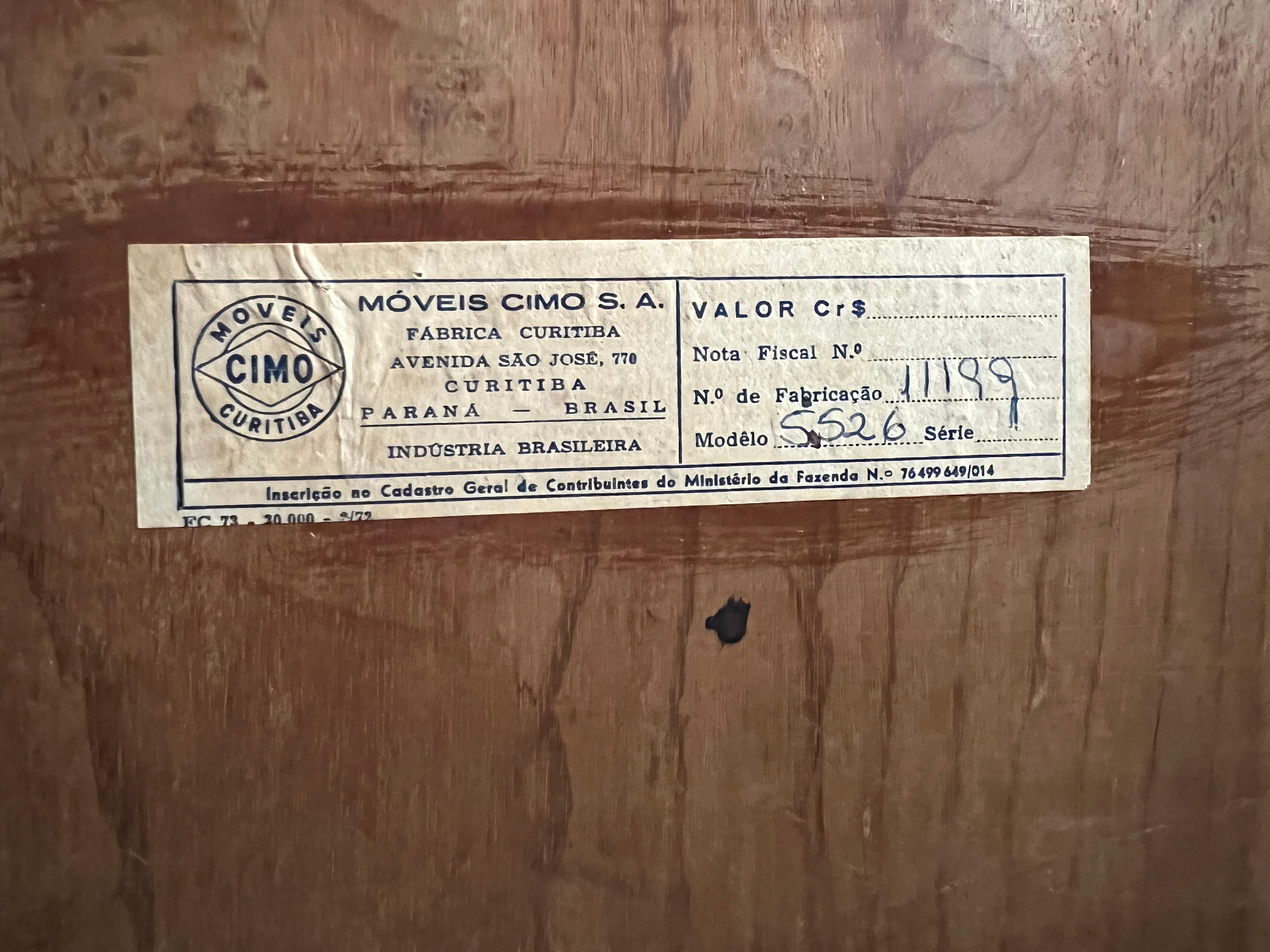 Ensemble table basse brésilienne et table d'extrémité vintage du milieu du siècle dernier par Mveis Cimo, années 1960 en vente 1