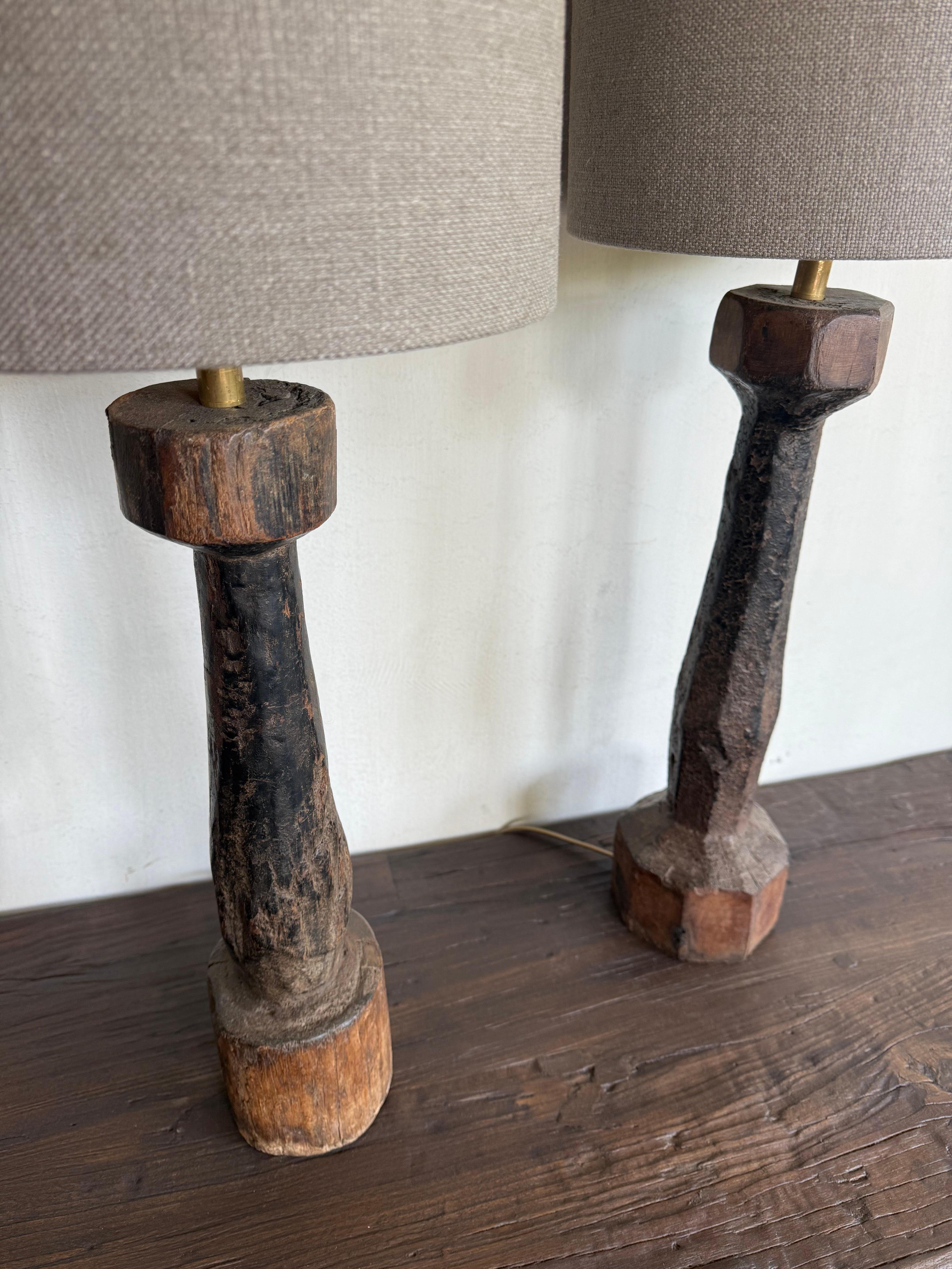 French Set Wabi Sabi Table lamps For Sale