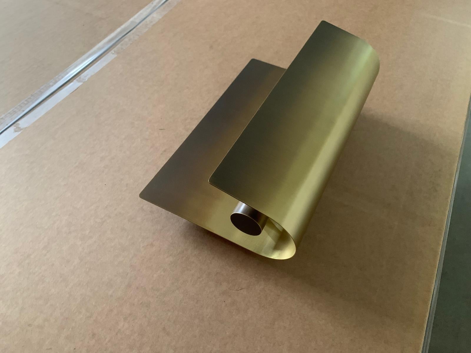 Mid-Century Modern Set wall lamps Wave Old Brass designed in 1968 For Sale