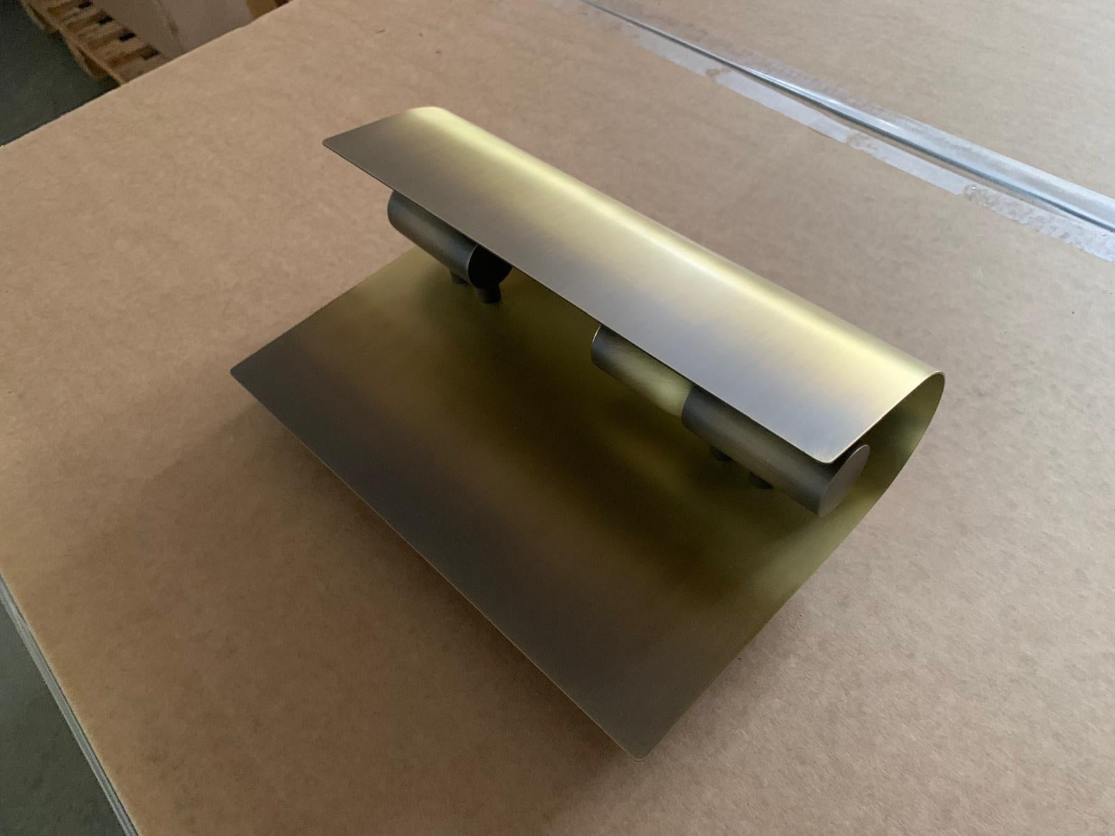 Belgian Set wall lamps Wave Old Brass designed in 1968 For Sale