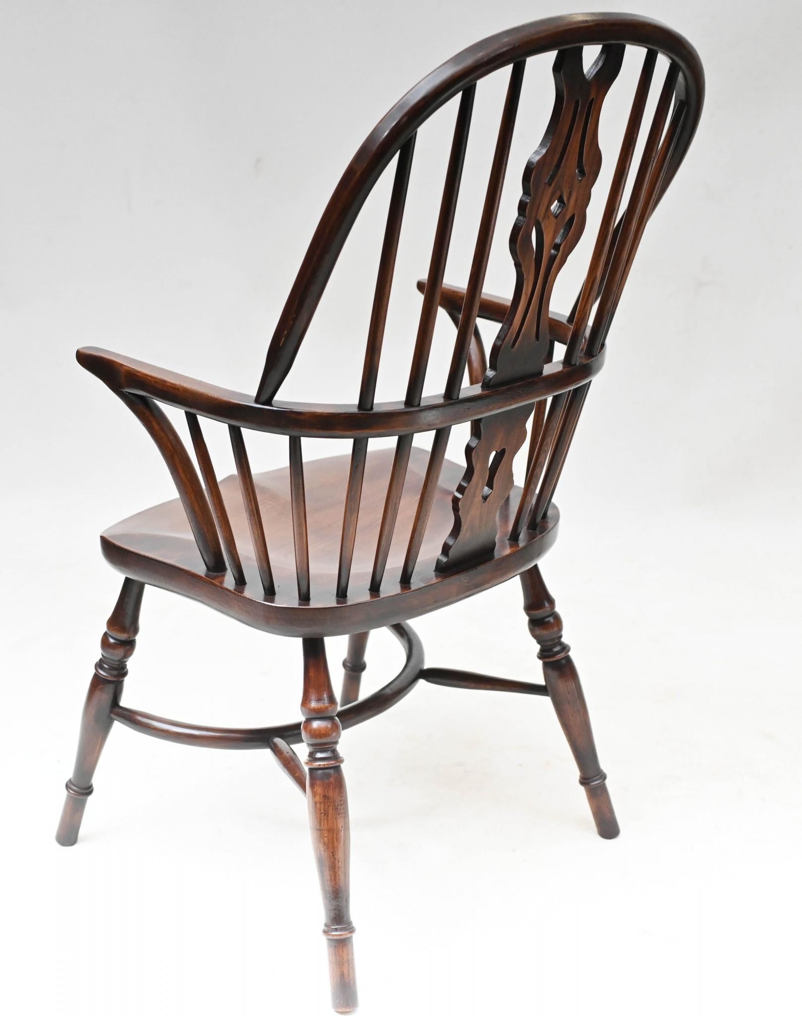 Late 20th Century Set Windsor Chairs - 8 Farmhouse Kitchen Chair For Sale