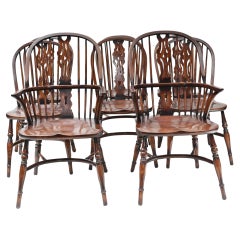 Set Windsor Chairs - 8 Farmhouse Kitchen Chair