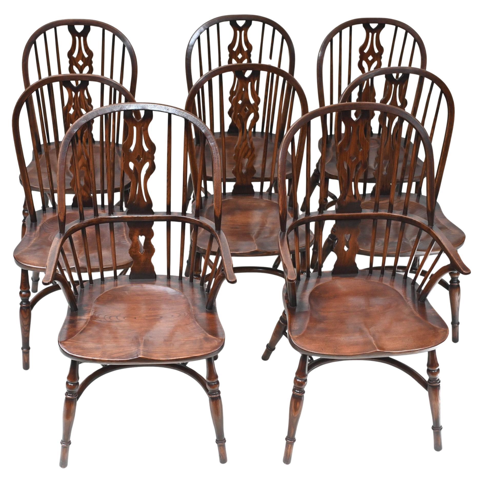 Set Windsor Chairs - 8 Farmhouse Kitchen Chair