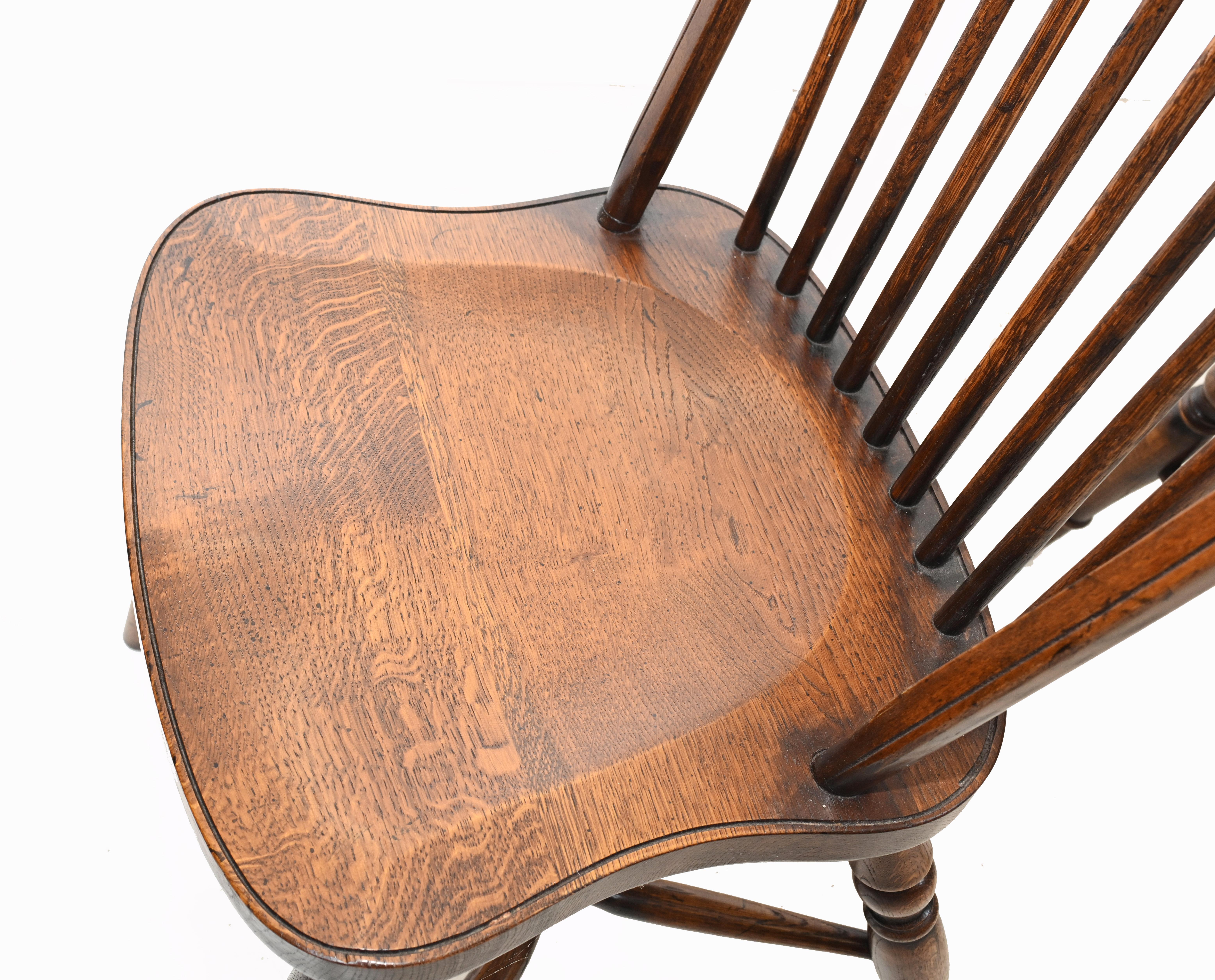 Set Windsor Chairs Farmhouse Dining Kichen Furniture 4