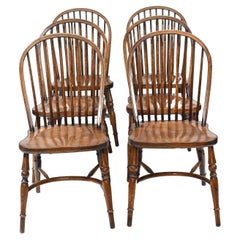 Set Windsor Chairs Farmhouse Dining Kichen Furniture