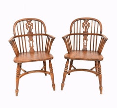 Set Windsor Dining Chairs Farmhouse Kitchen