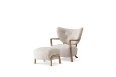 Ensemble Wulff ATD2 & Pouf ATD3 en peau de mouton Moonlight & Oak pour & Tradition