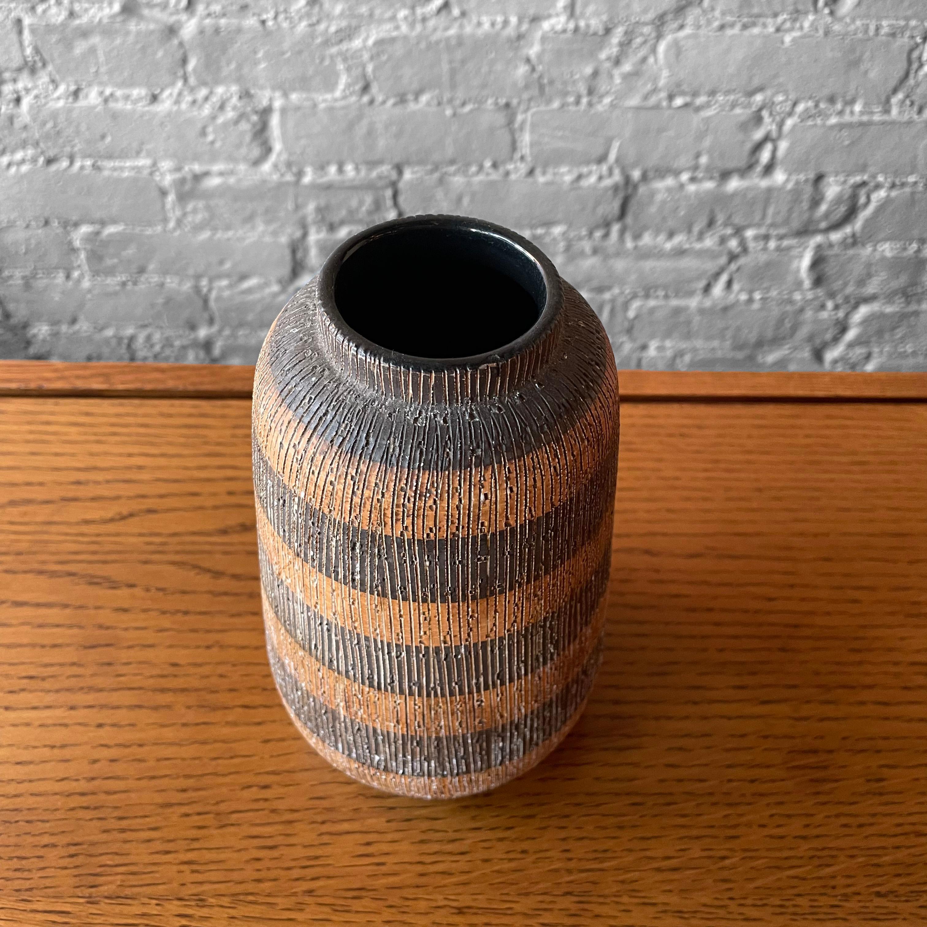 Vase en poterie d'art Seta d'Aldo Londi pour Bitossi, Raymor en vente 5