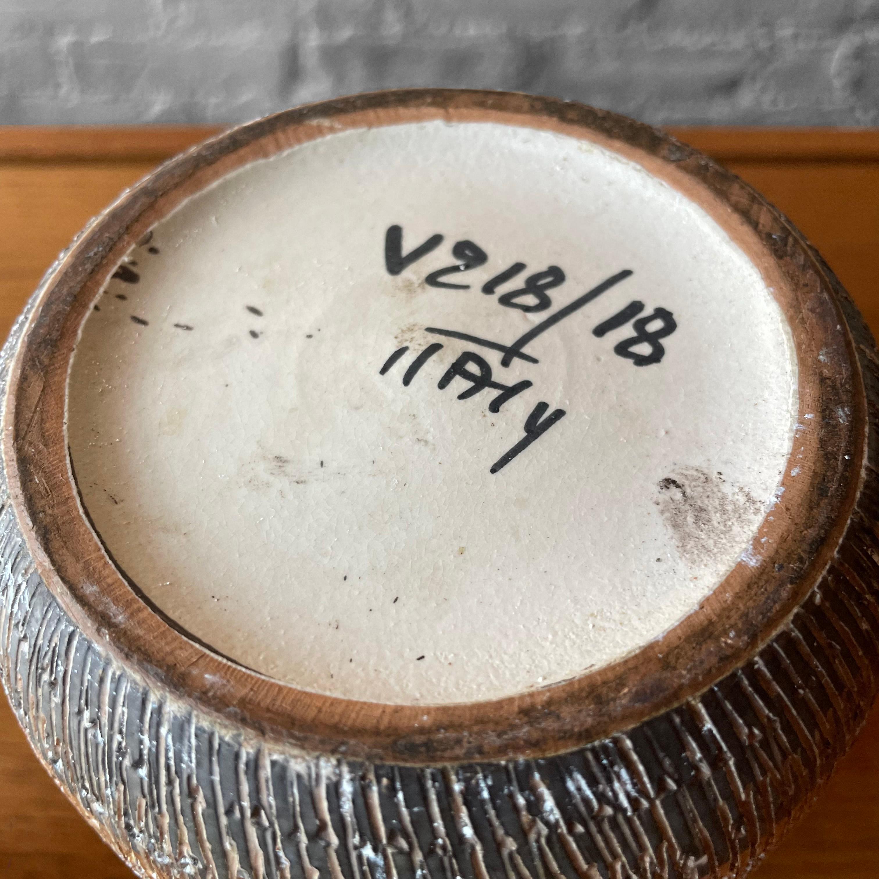 Vaso in ceramica d'arte Seta di Aldo Londi per Bitossi, Raymor in vendita 8