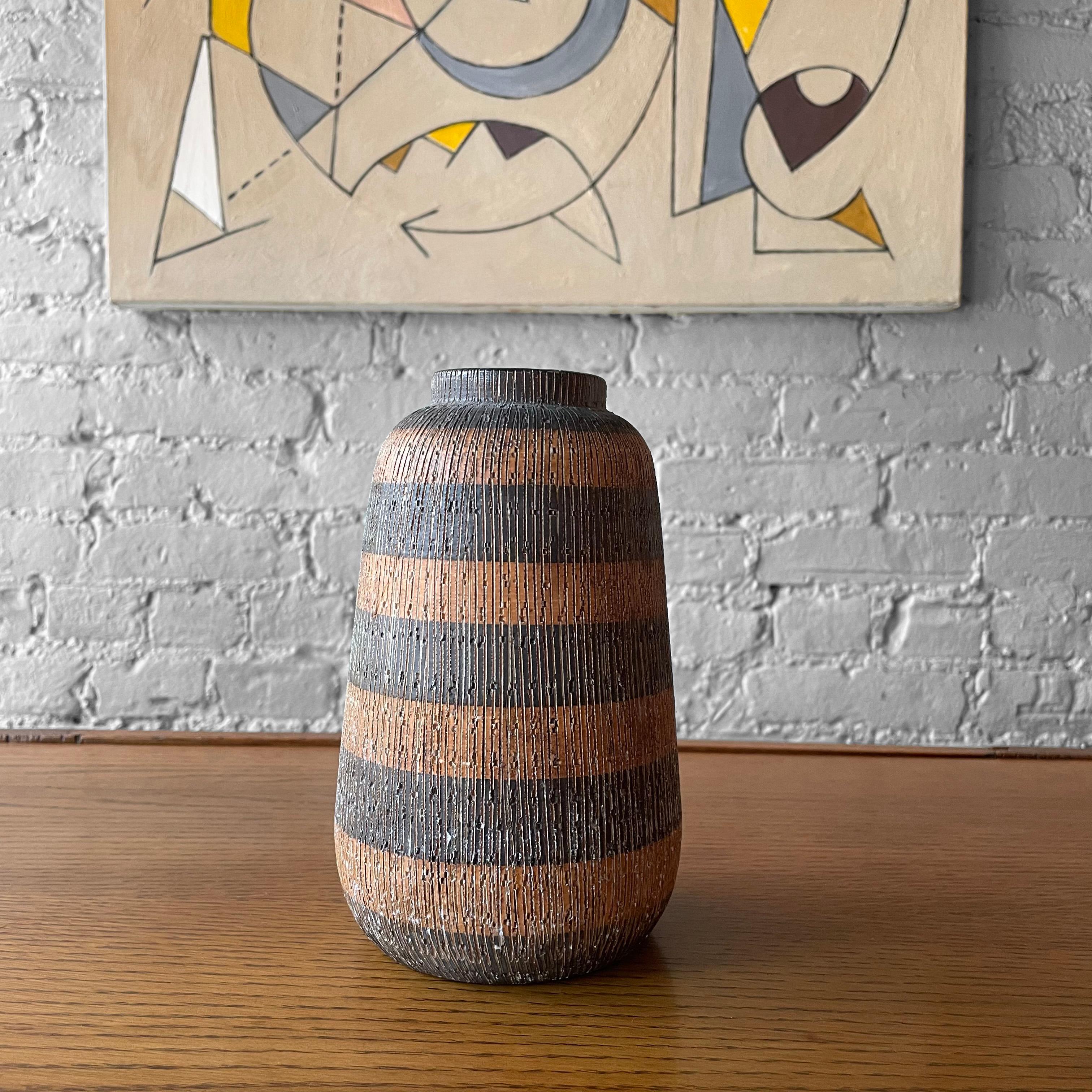 Vase aus Seta-Kunstkeramik von Aldo Londi für Bitossi, Raymor (Moderne der Mitte des Jahrhunderts) im Angebot