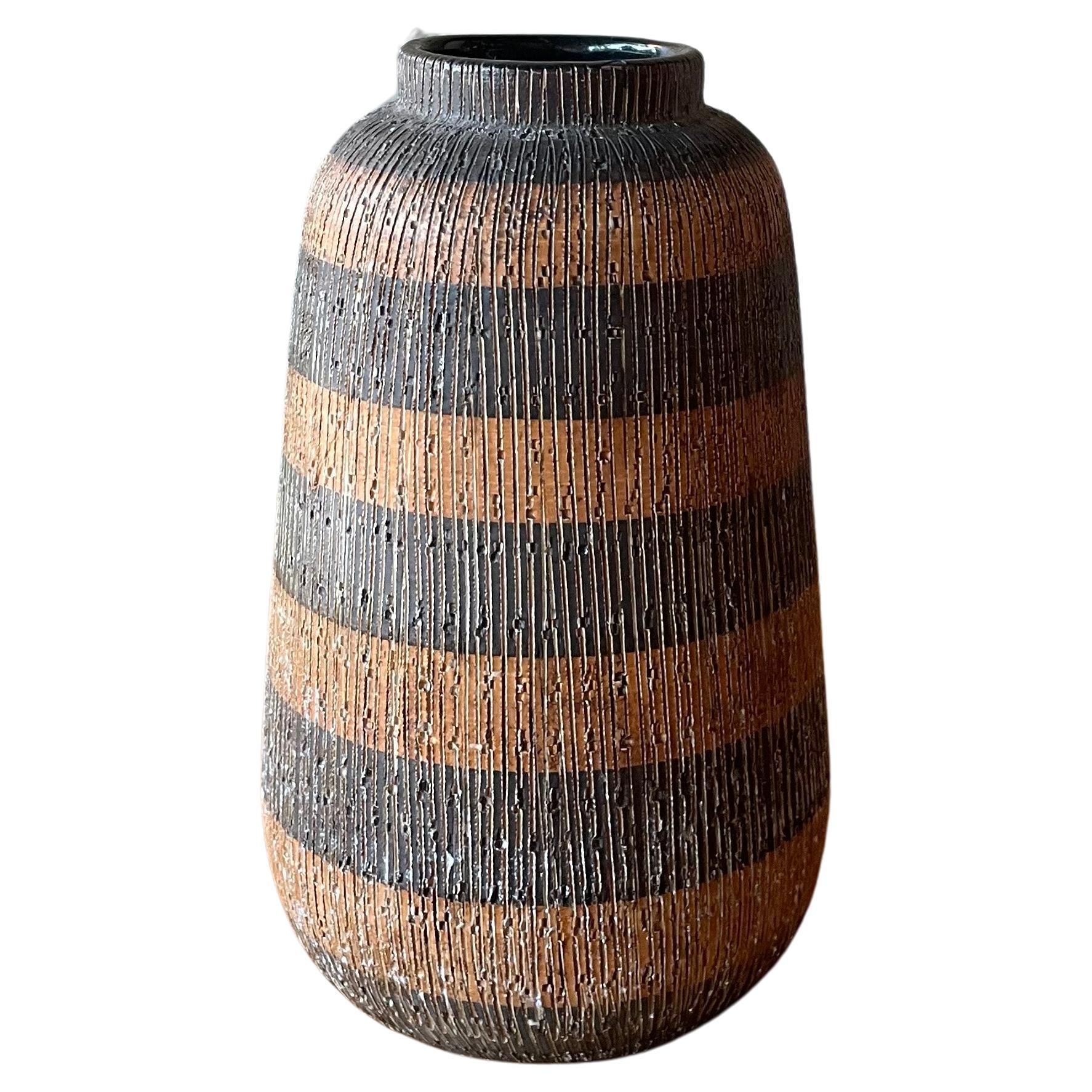 Vase en poterie d'art Seta d'Aldo Londi pour Bitossi, Raymor