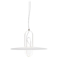 Setareh Large Suspension Lamp - Gold Glossy Galvanized Metal Frame Fontana Arte