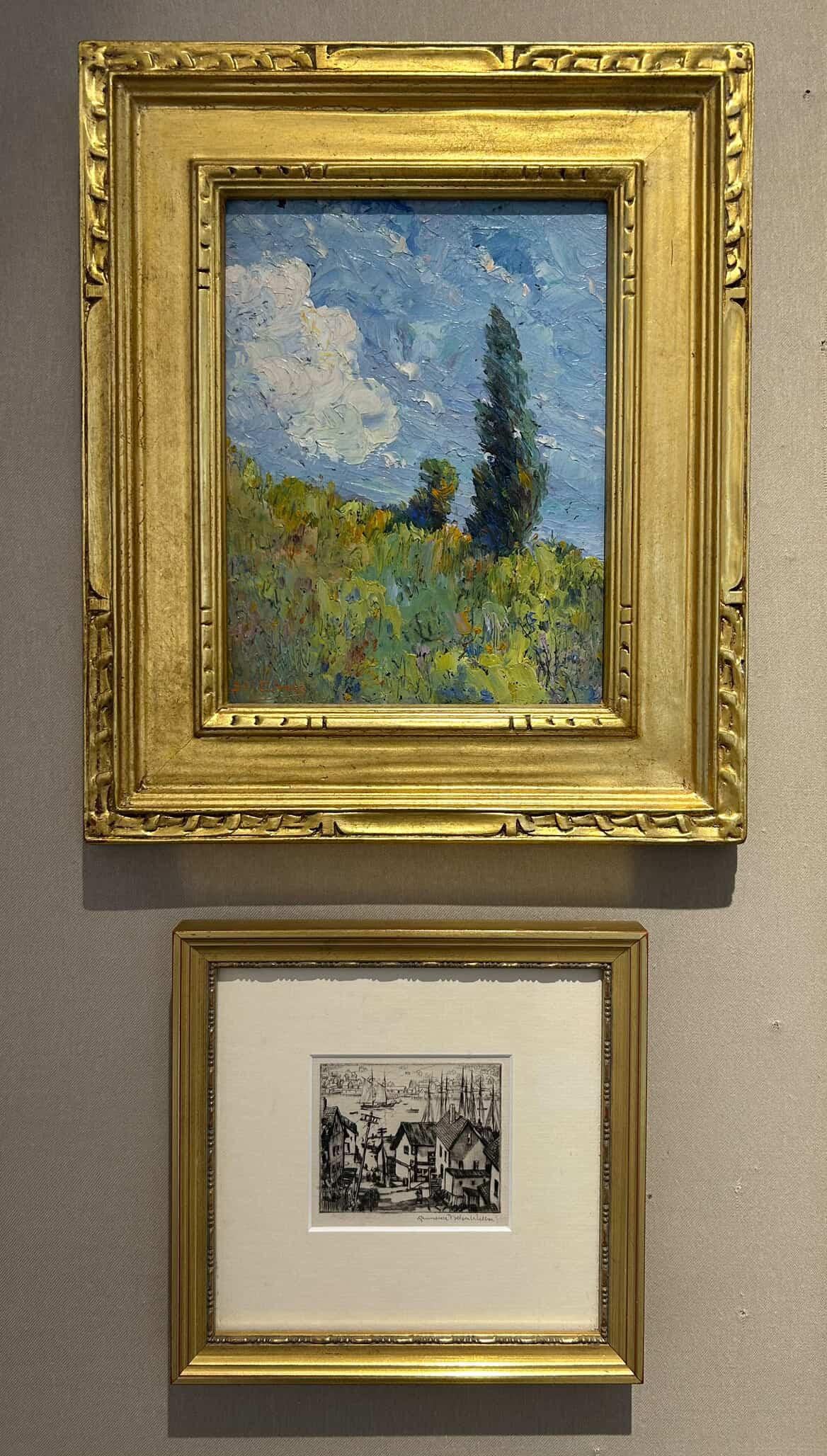 Sommerwiese (Grau), Landscape Painting, von Seth C Jones