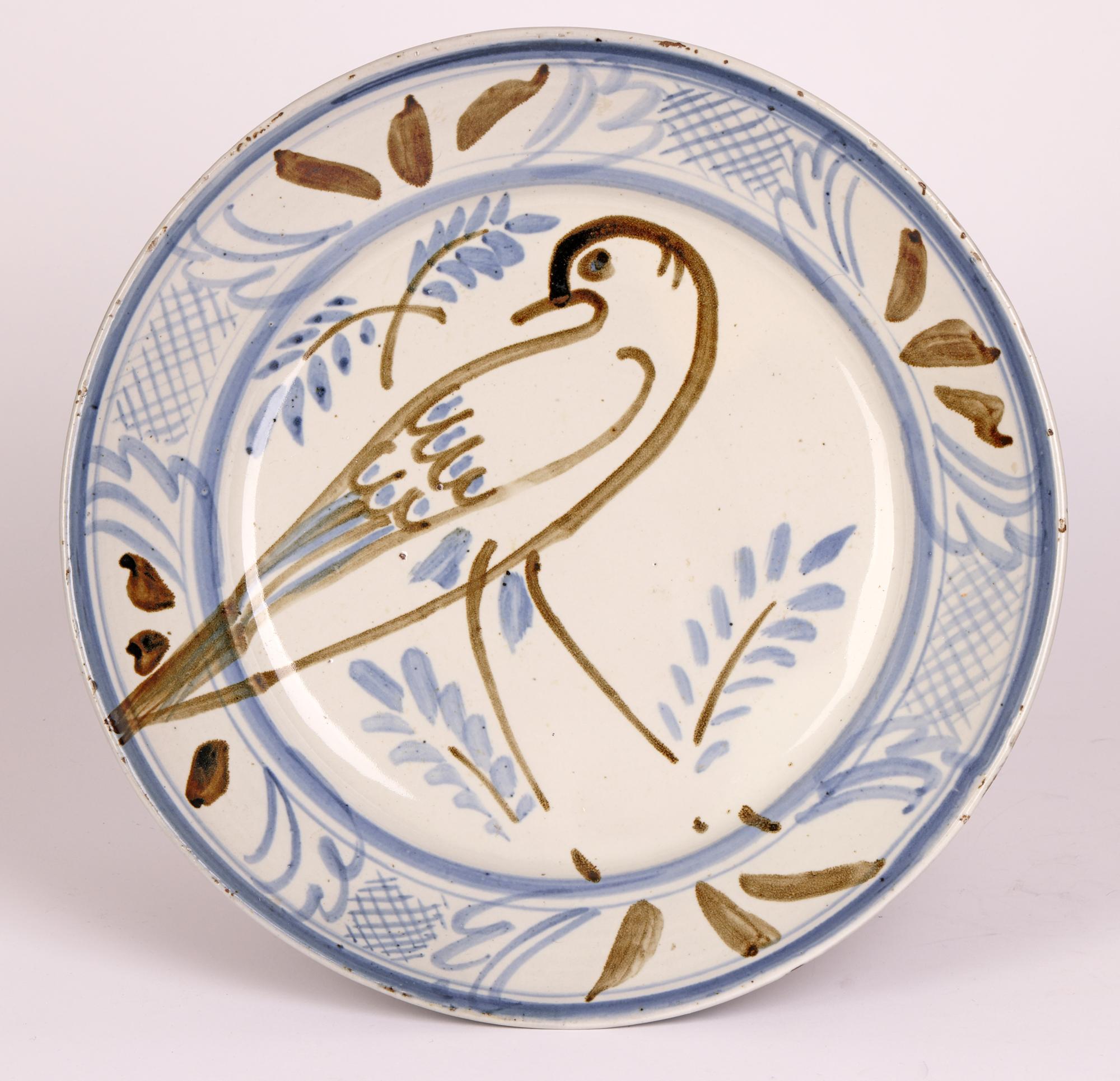 Seth Cardew Wenford Bridge Studio Pottery Bowl with Bird 4